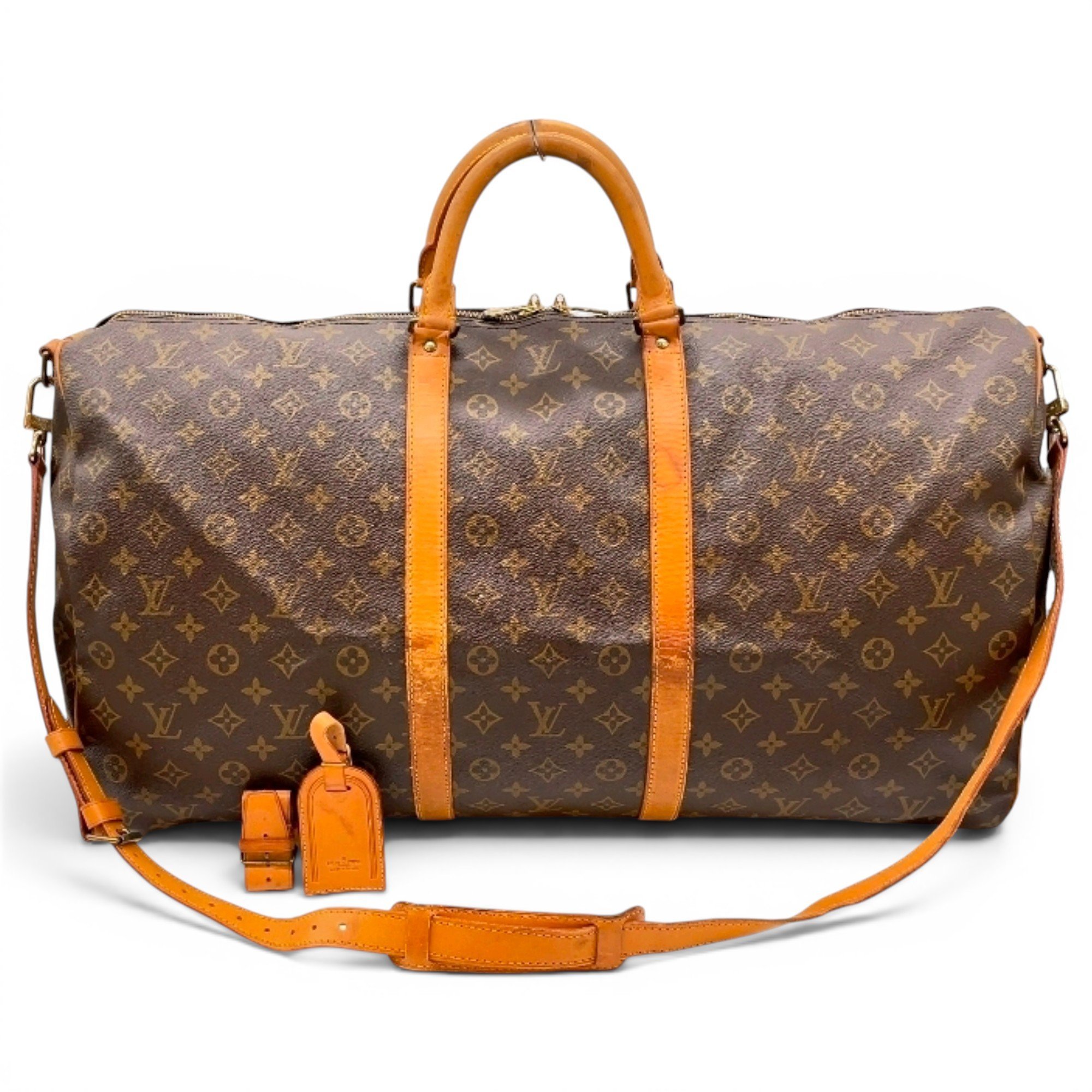 Keepall leather travel bag
