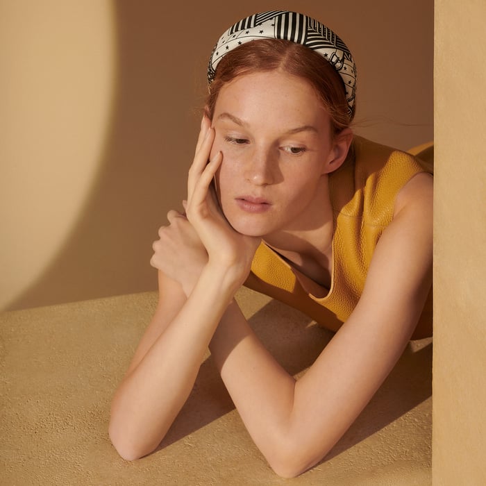 Rose Azalée Serre-tête Gina « sangles En Zigzag Bandana »