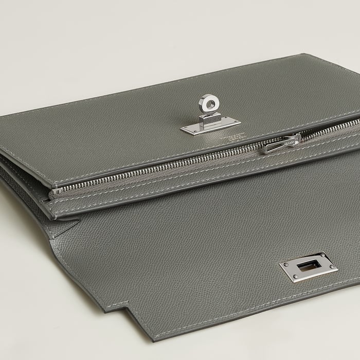 Gris Meyer Kelly Pocket Long Wallet