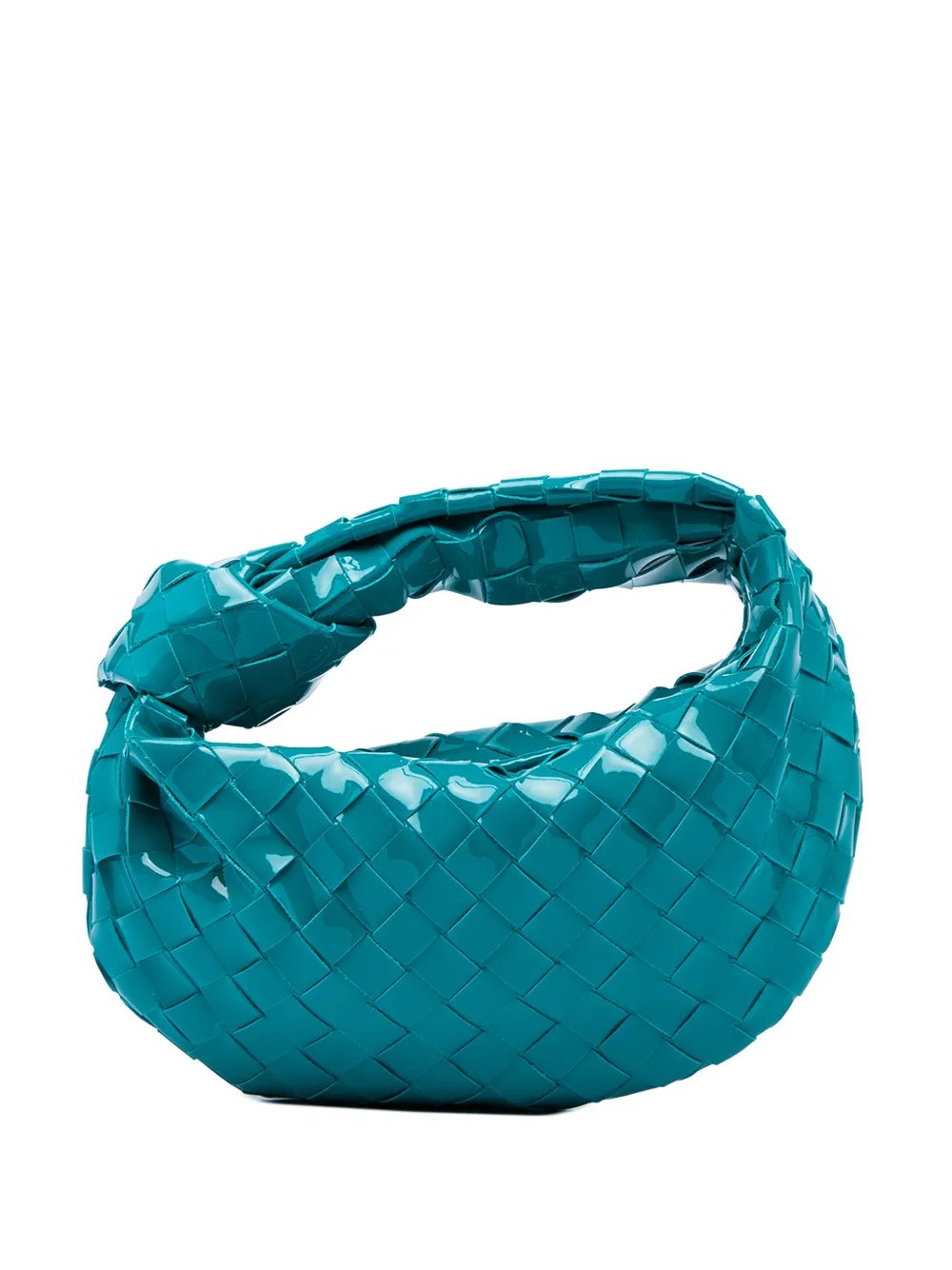Bottega Veneta 2012-2026 Mini Patent Intrecciato Jodie hobo bag