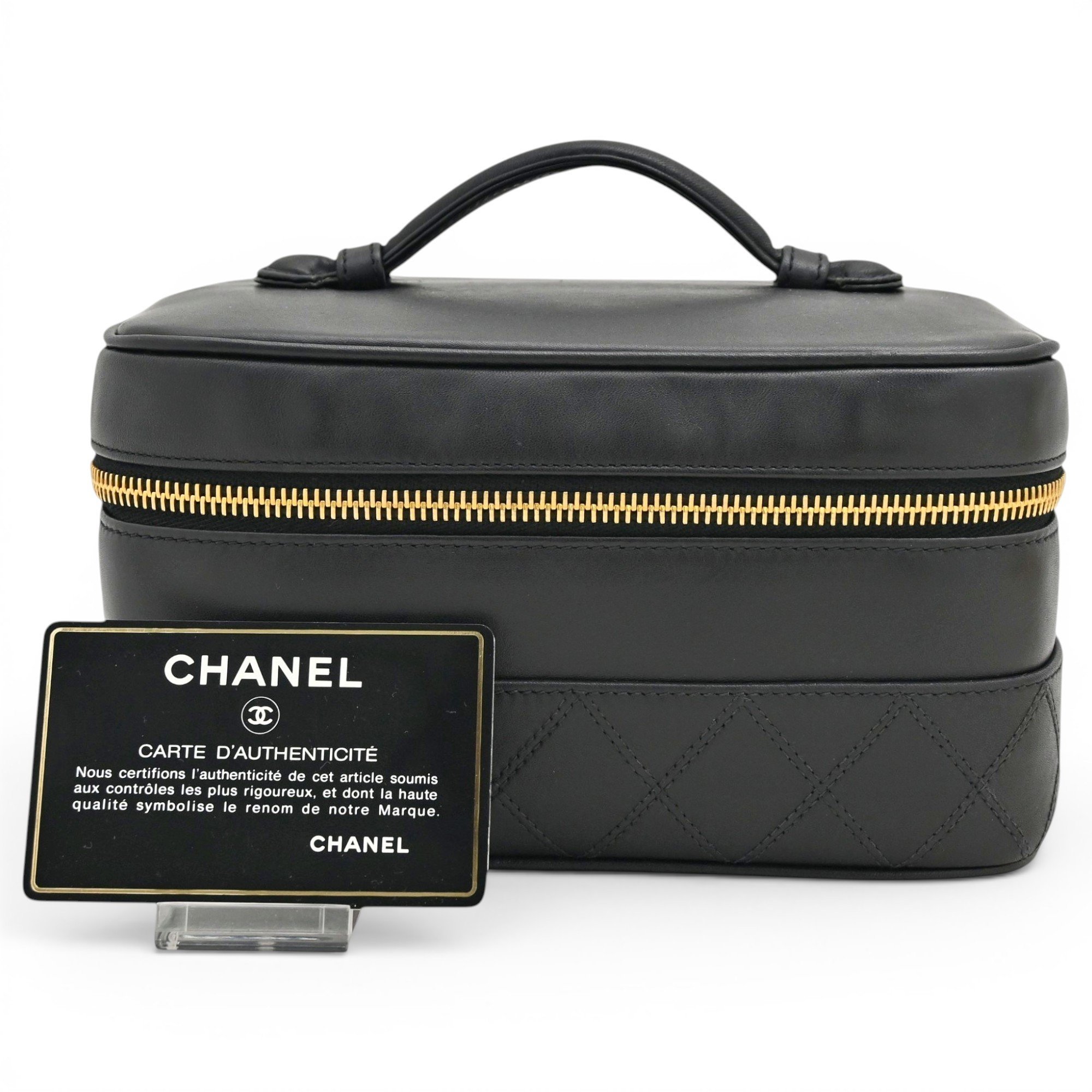 Leather vanity case