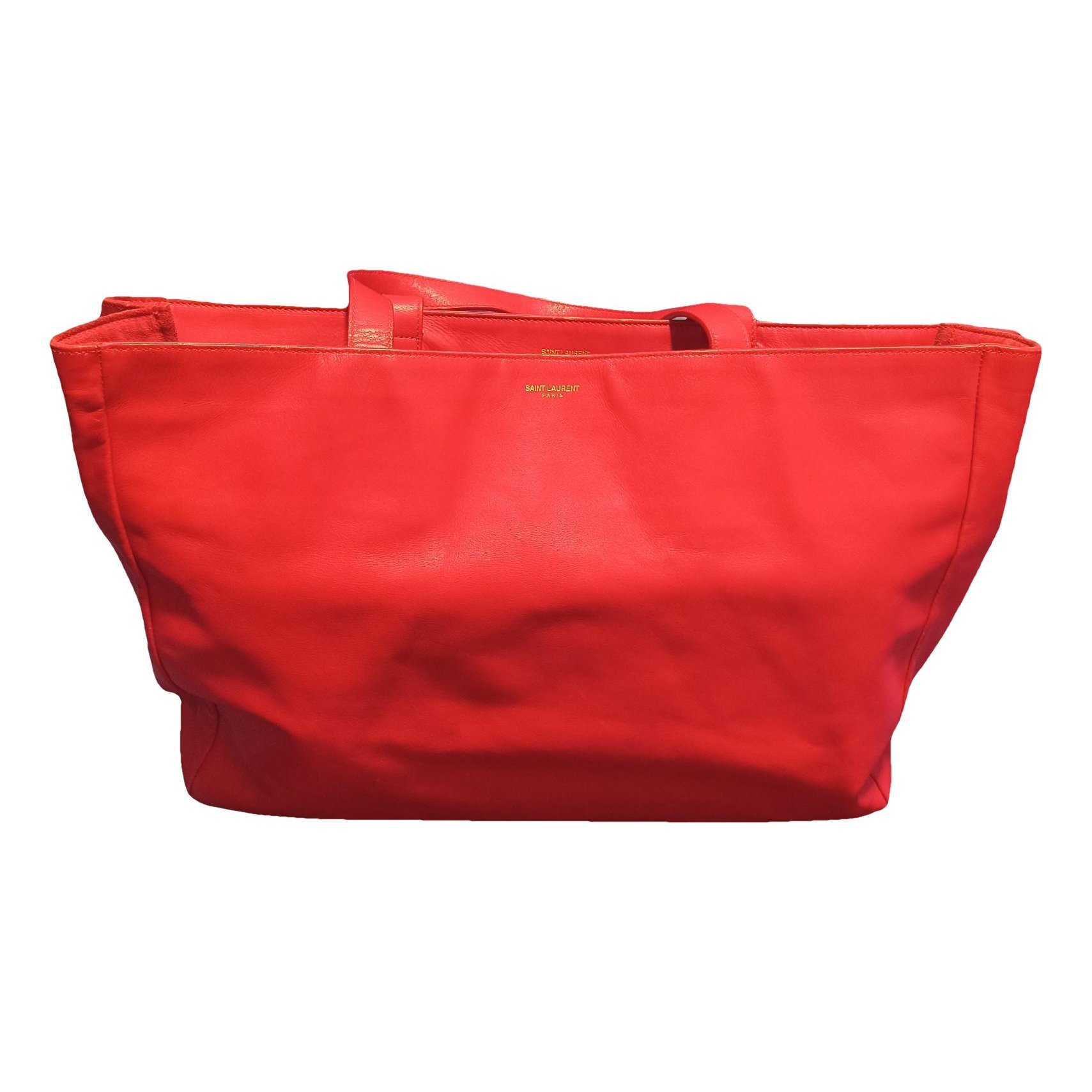 Shopping leather handbag