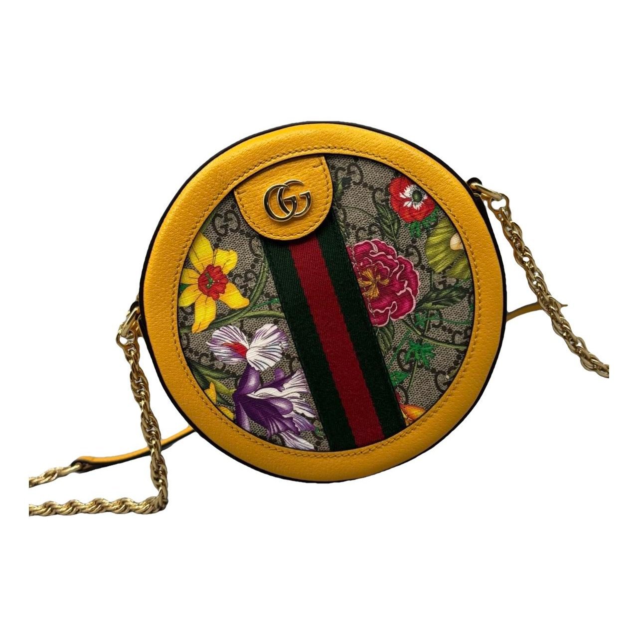 Ophidia Round leather handbag