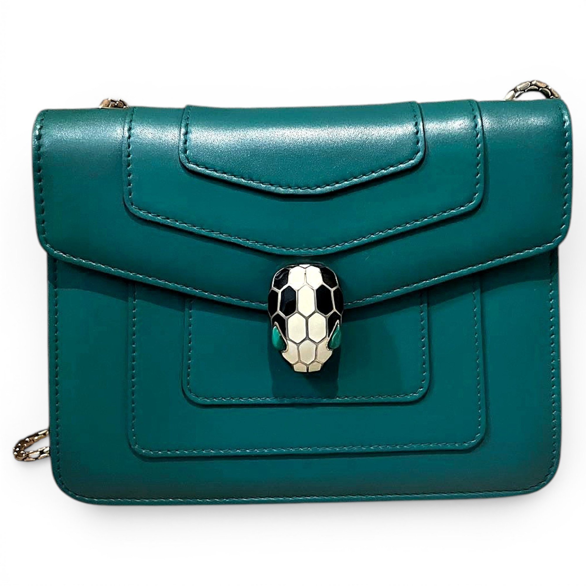 Serpenti leather handbag