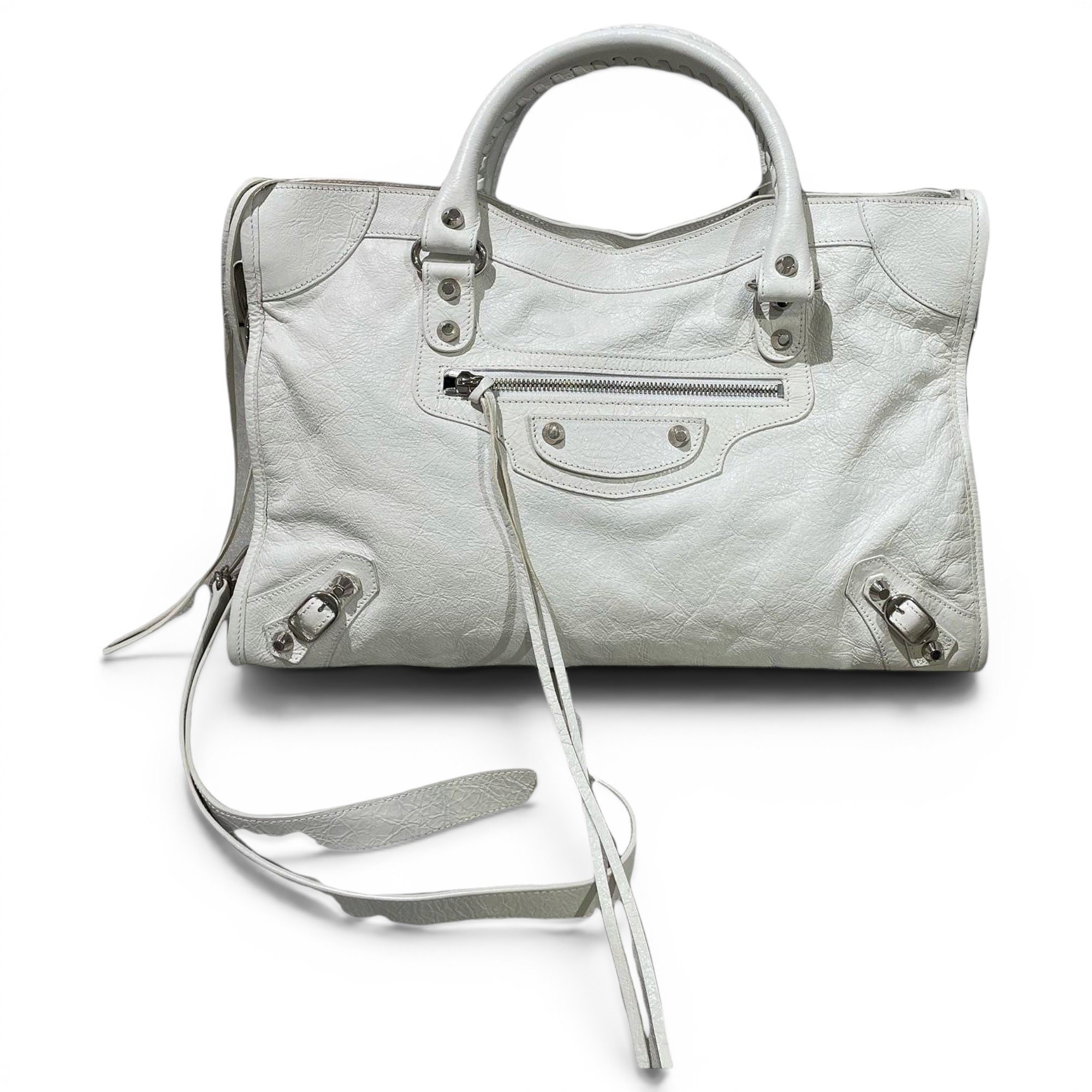 Classic Metalic leather handbag
