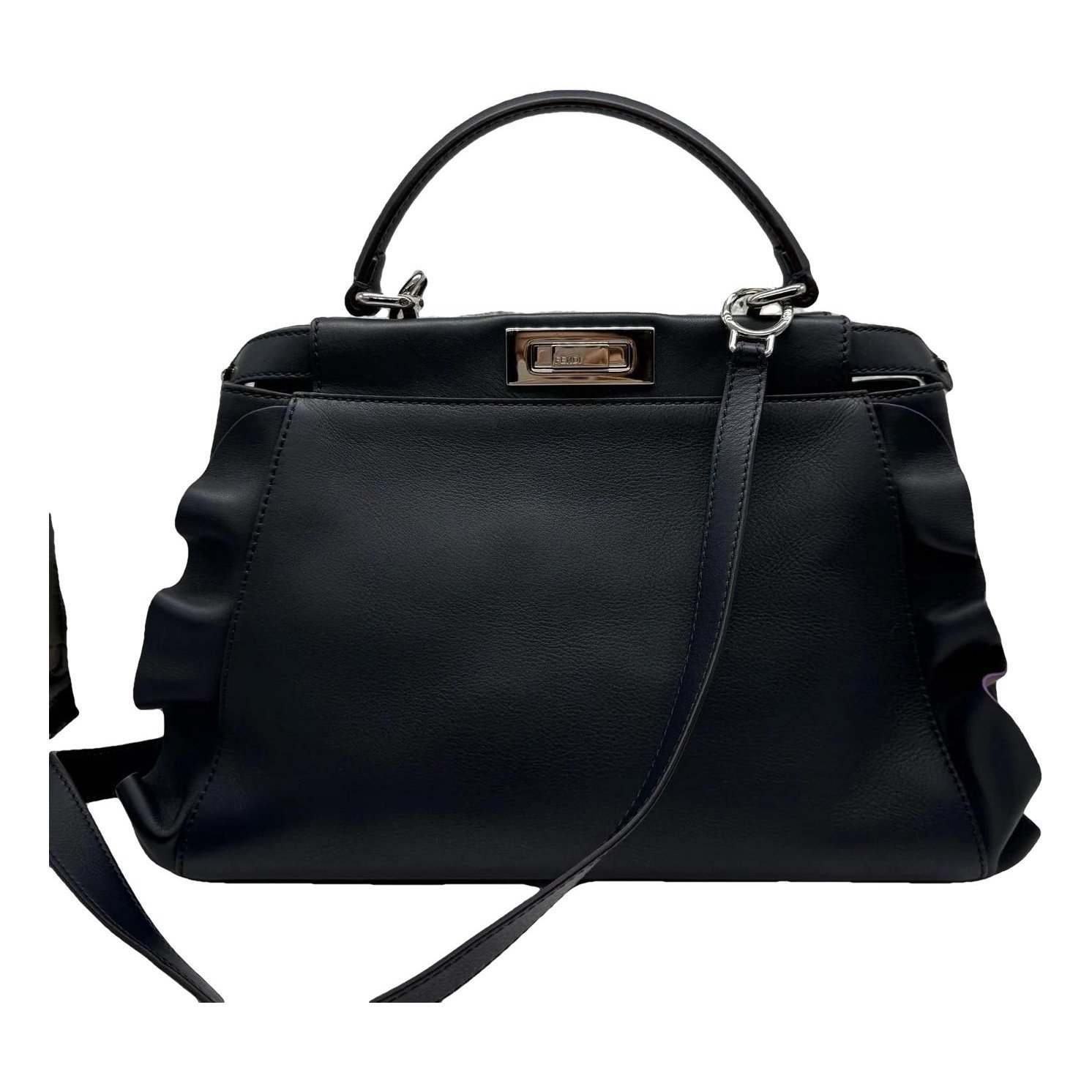 Peekaboo leather satchel