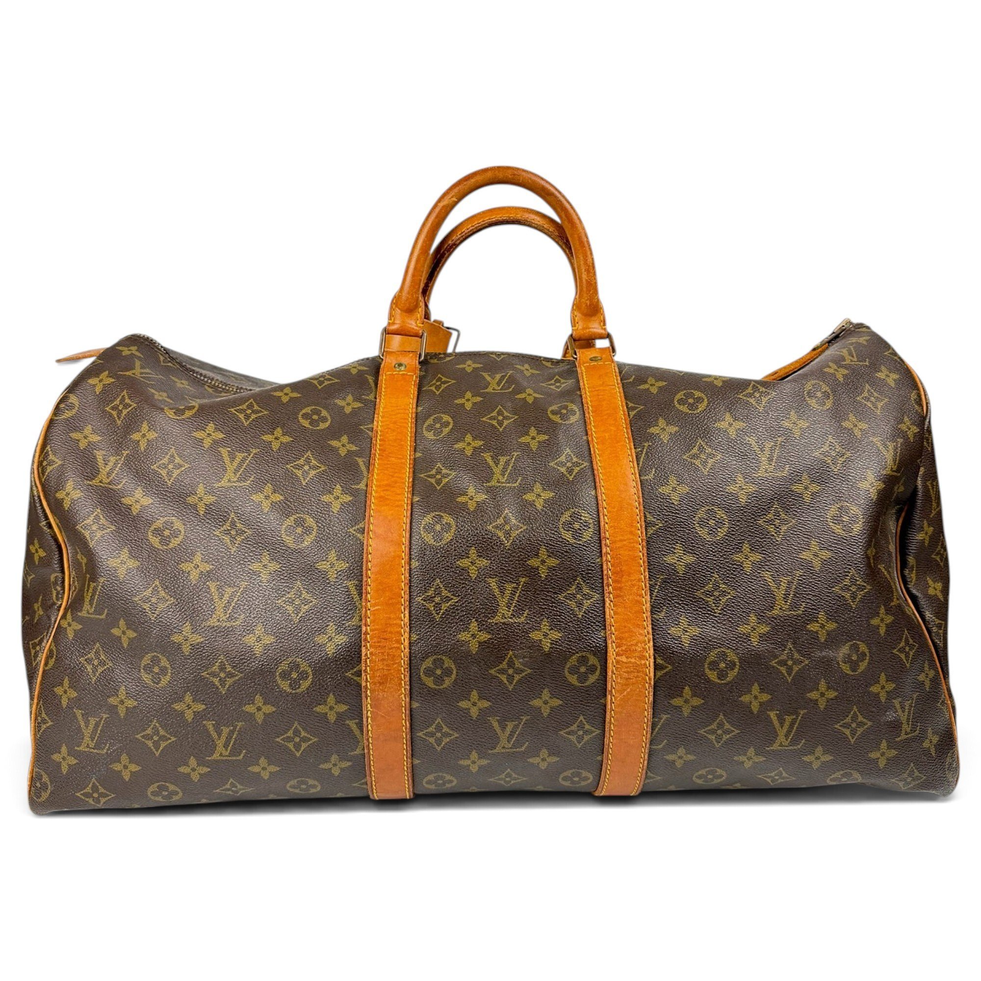 Keepall leather travel bag