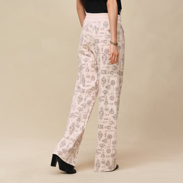 Rose Opaline "Ferronnerie Remix" Wide Pants