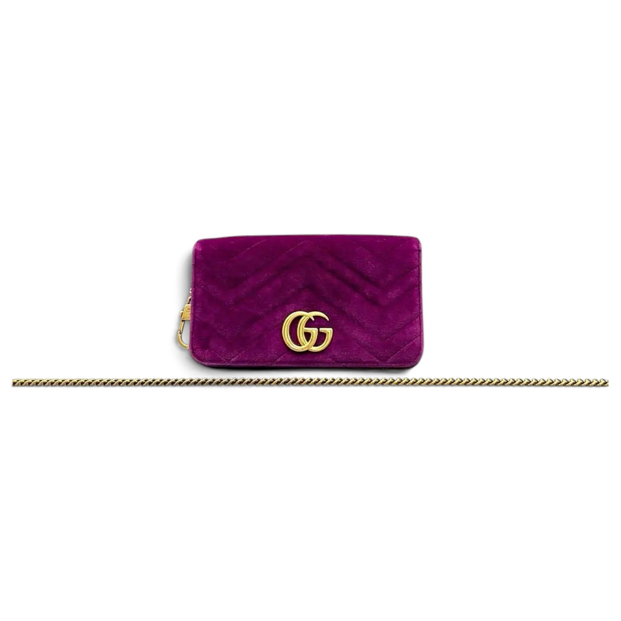 GG Marmont Chain Flap velvet crossbody bag