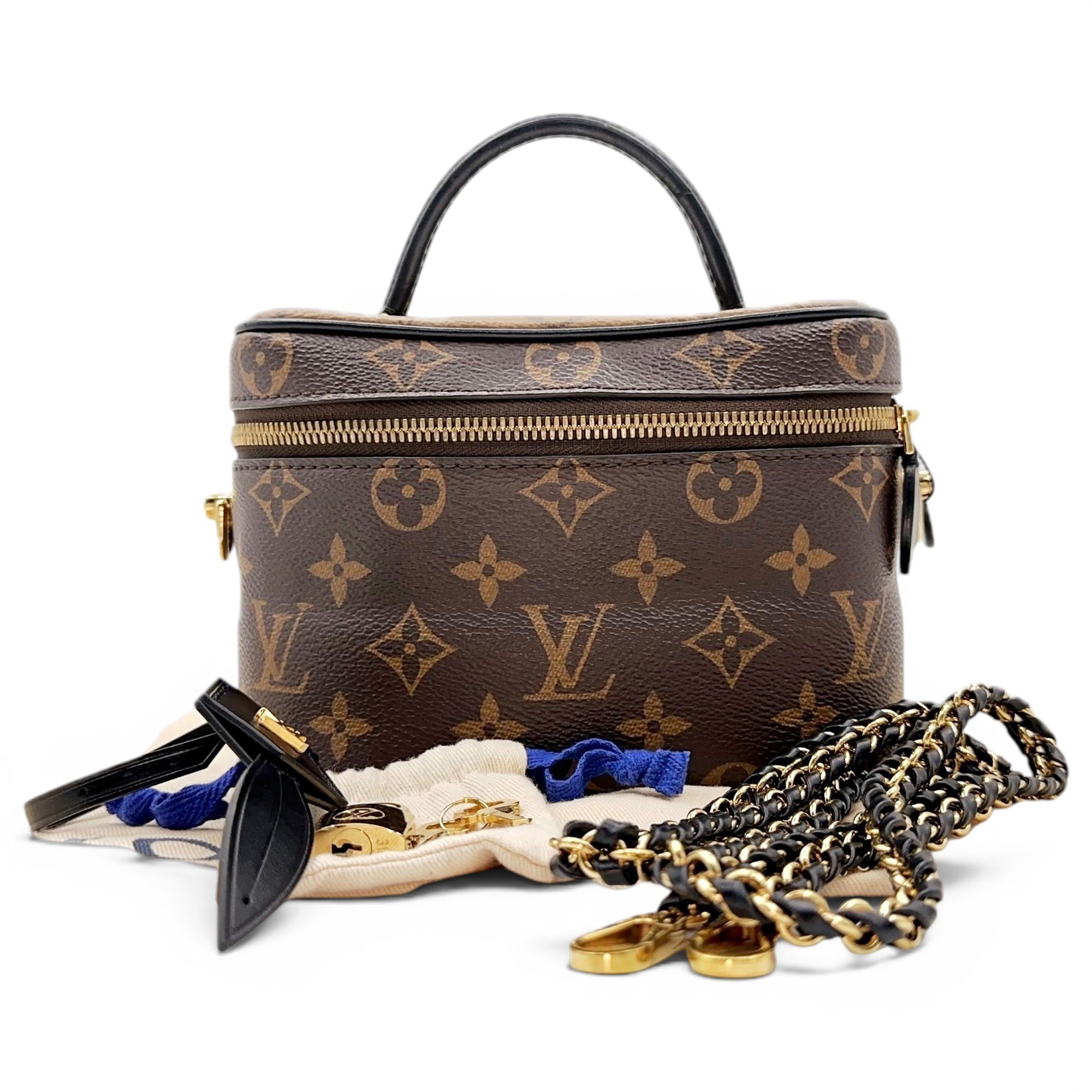 Vanity leather handbag