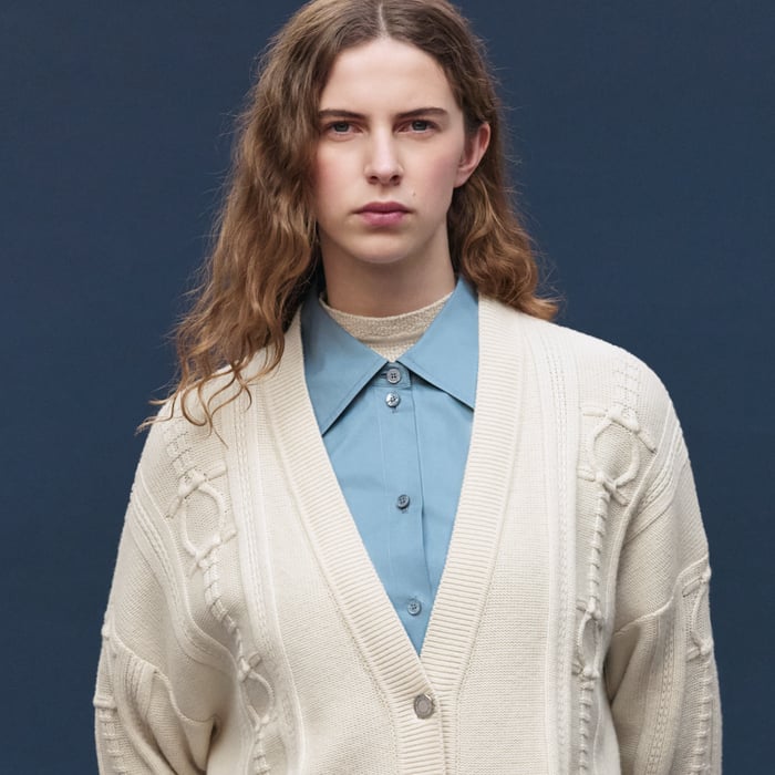 Blanc Naturel Buttoned Cardigan