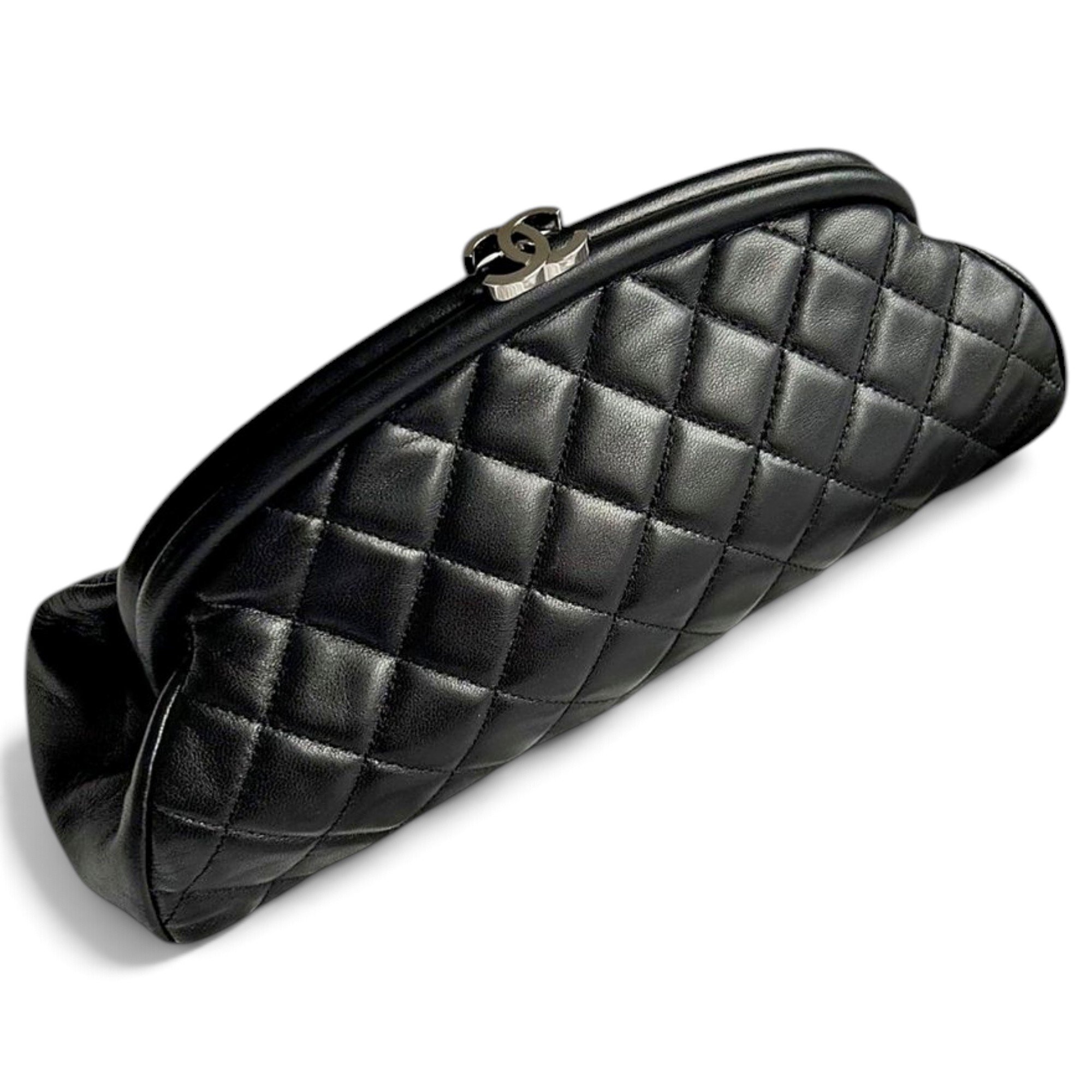 Leather clutch bag