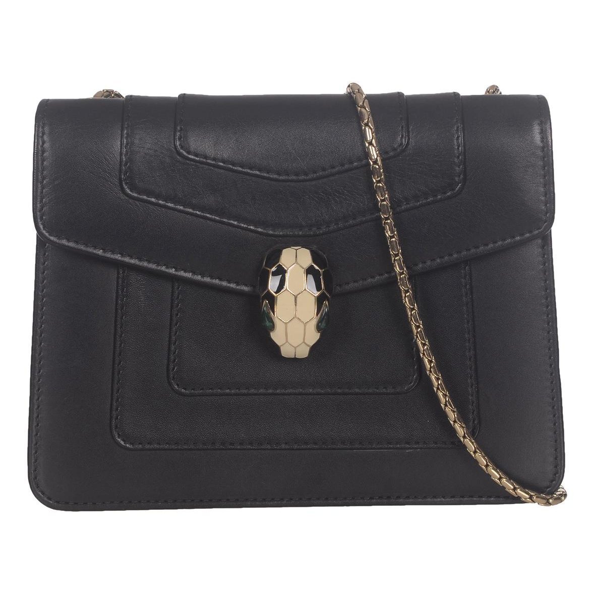 Serpenti leather handbag