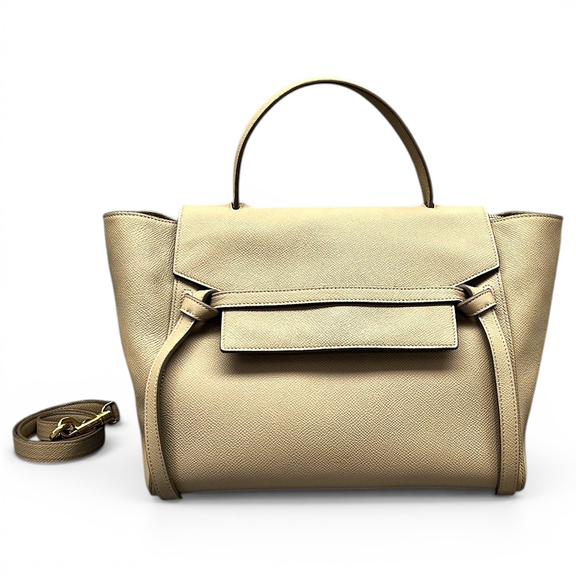 Belt leather handbag