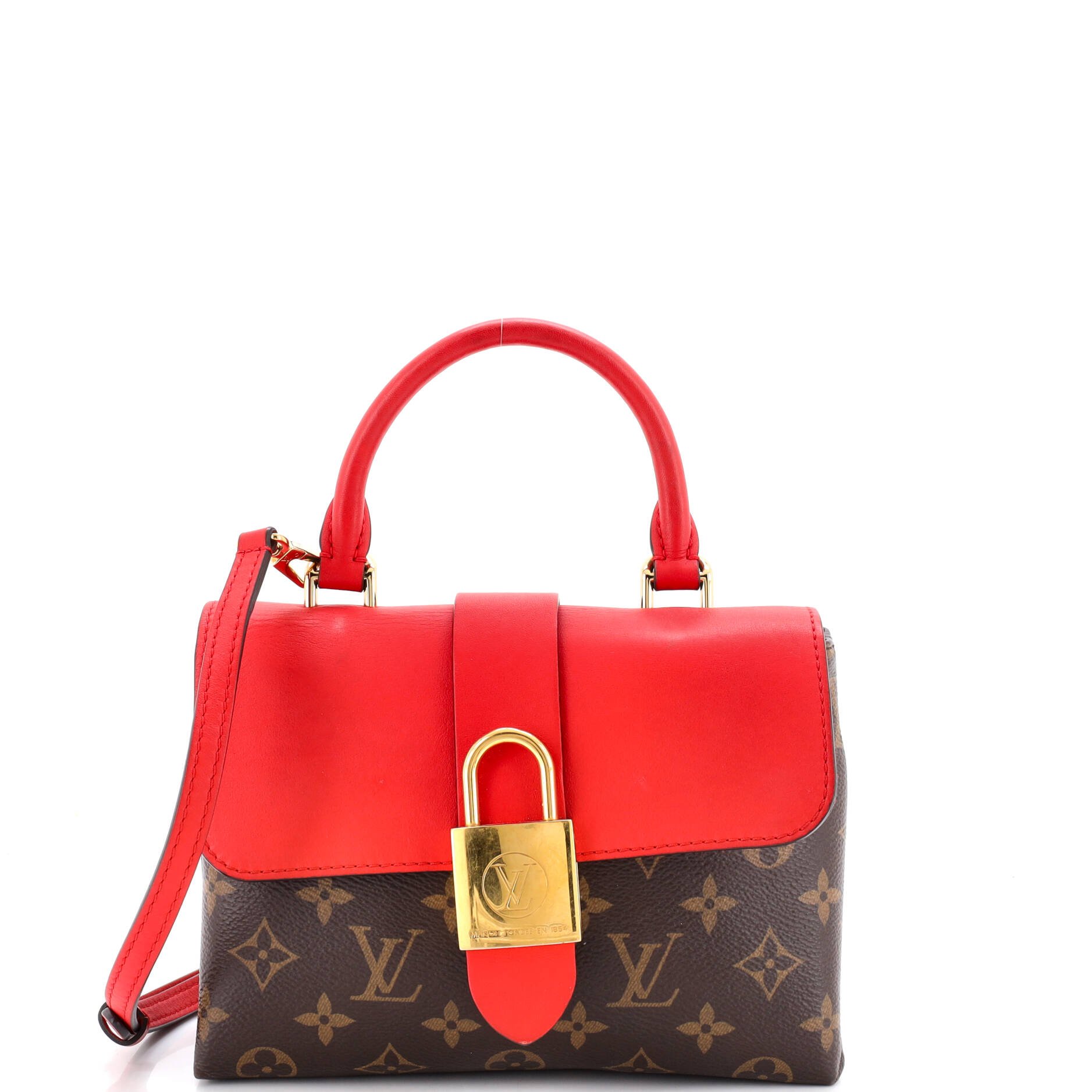 Locky Handbag Monogram Canvas with Leather BB