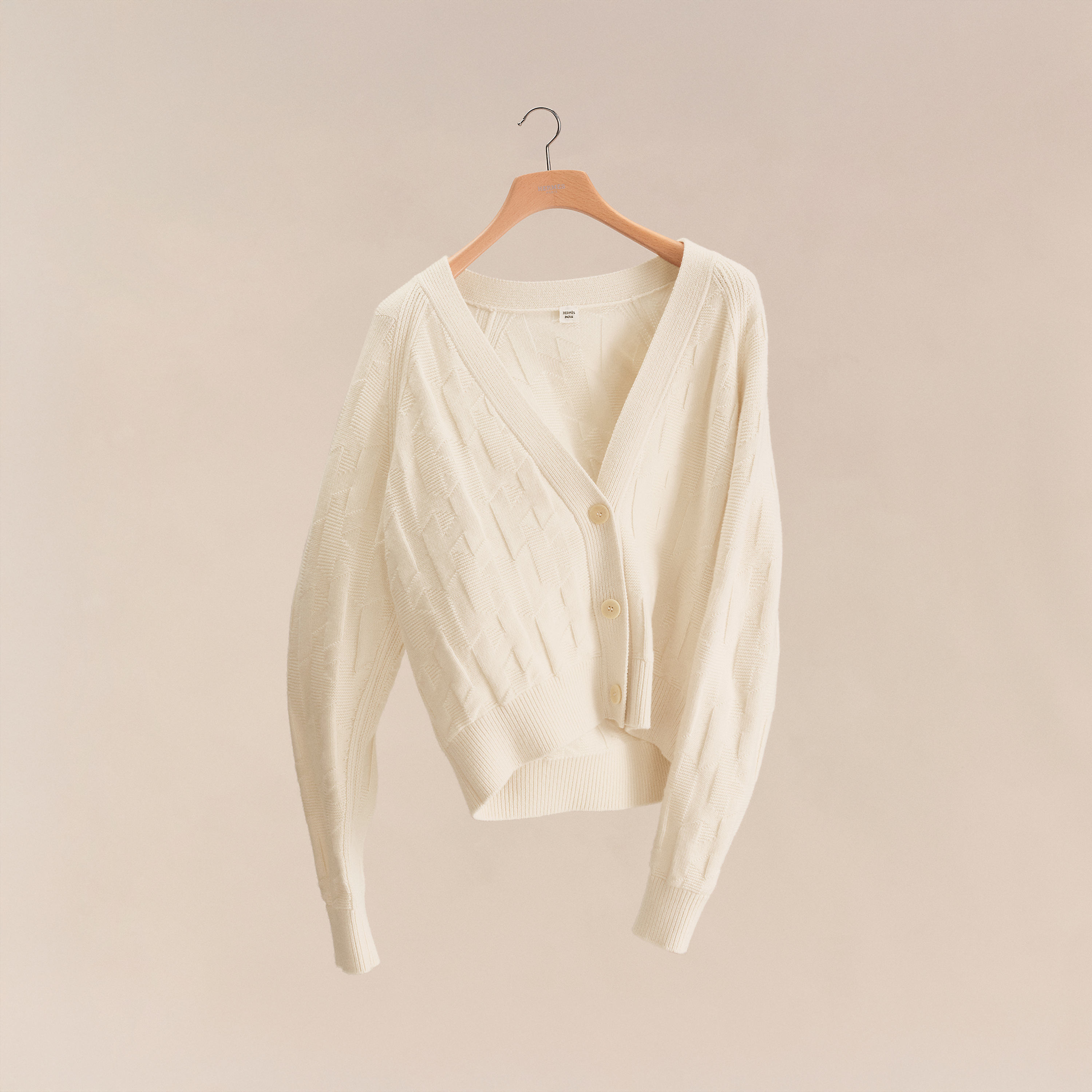 Cardigan manches longues motif « H »