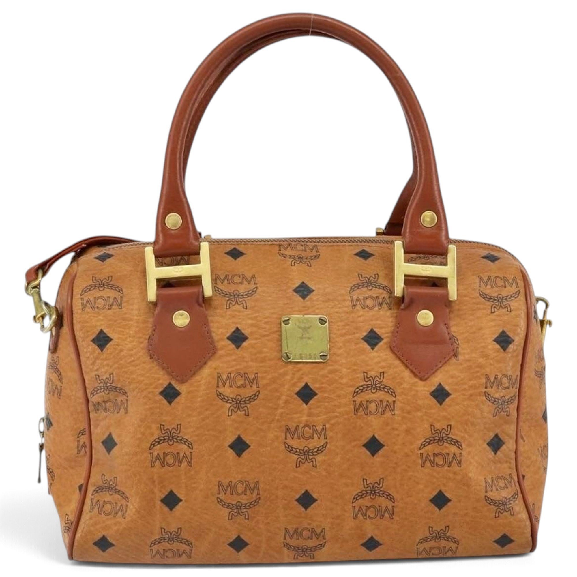 Boston leather bowling bag