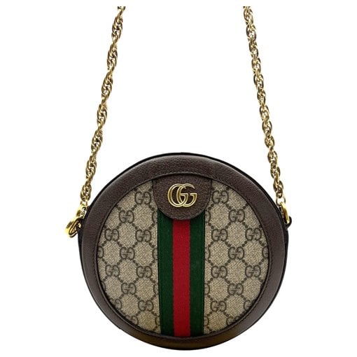 Ophidia Round cloth crossbody bag