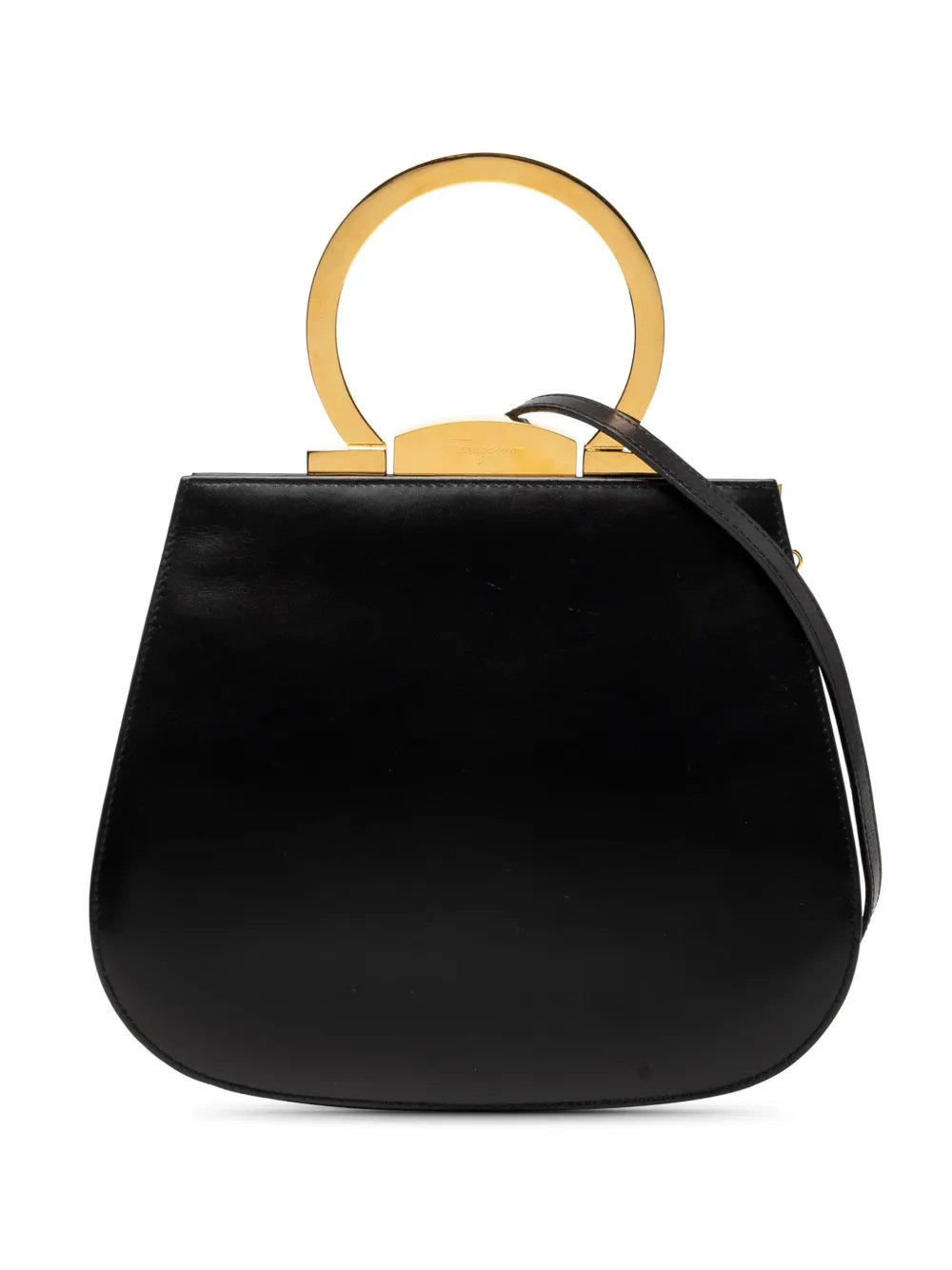 Ferragamo 2010-2026 Leather Gancini Top Handle Bag satchel