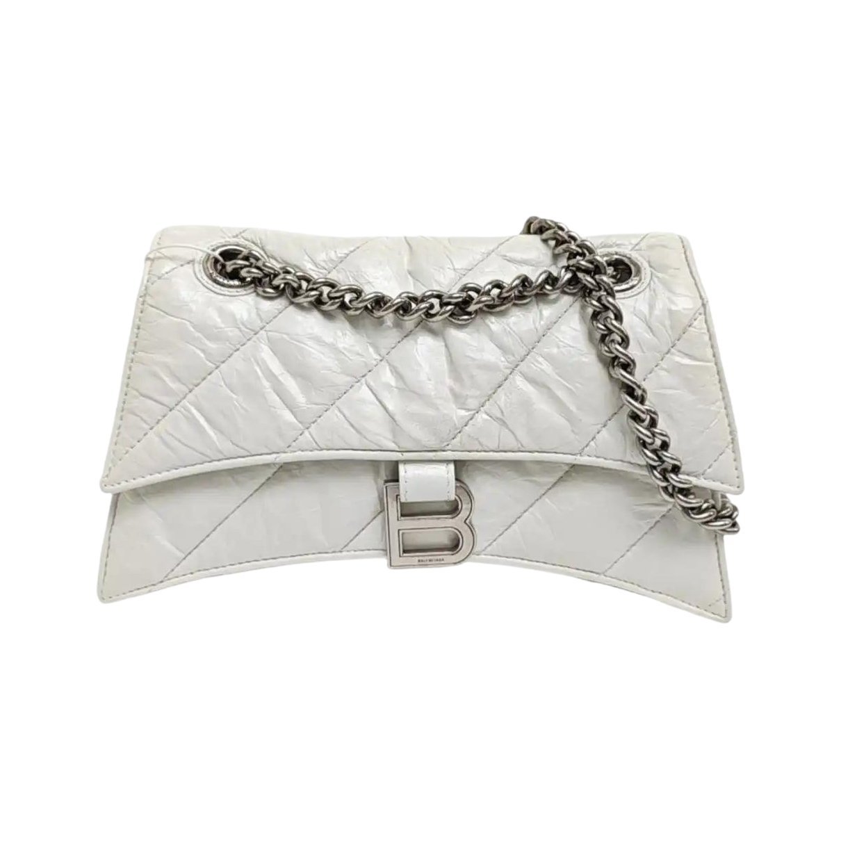 Crush leather handbag