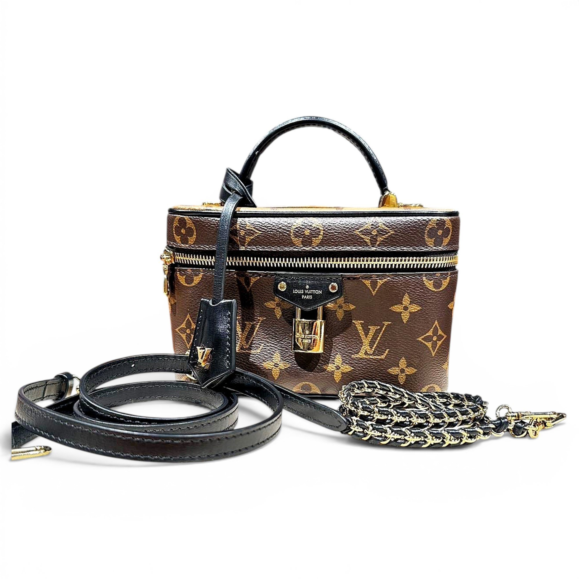 Vanity leather handbag