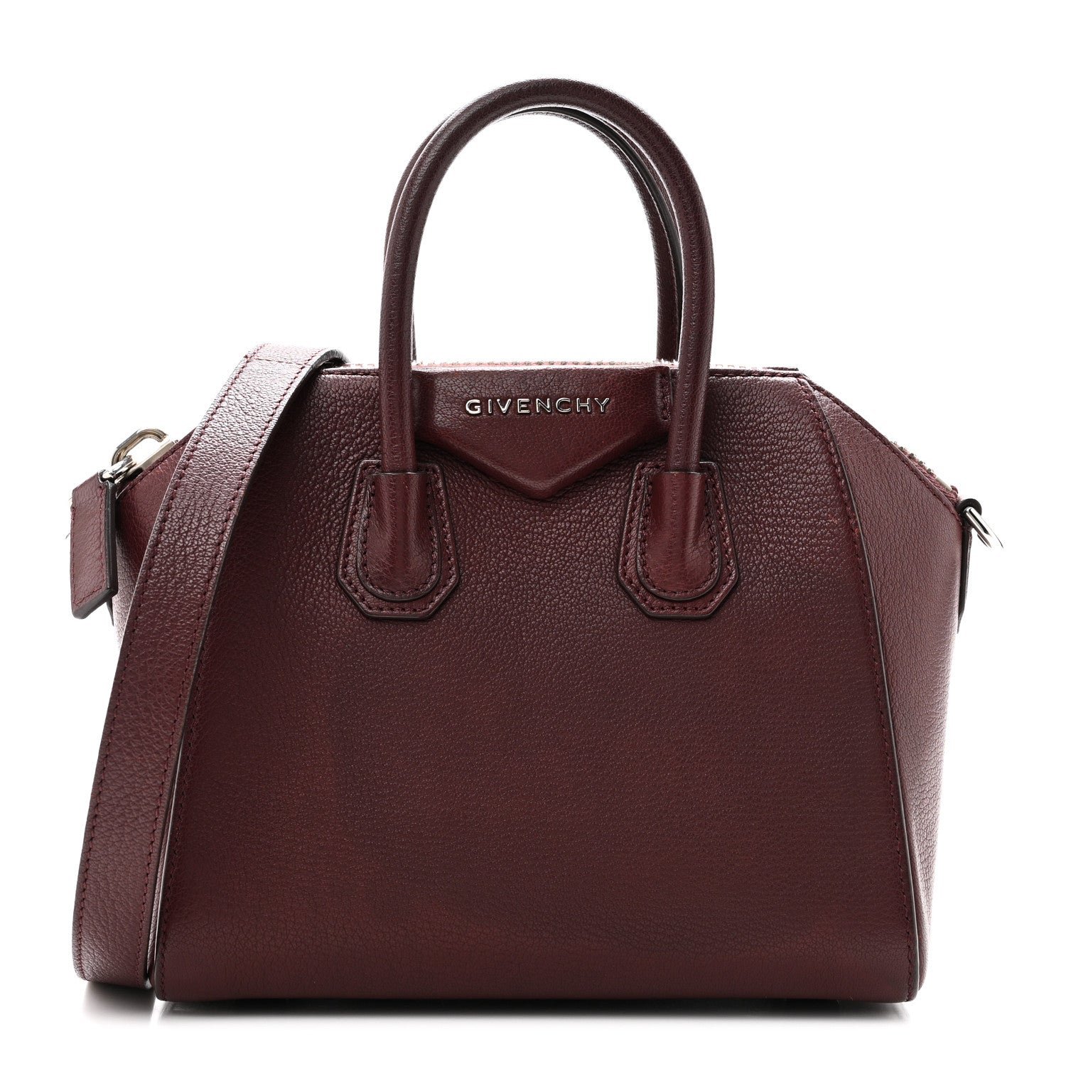 Givenchy Sugar Goatskin Mini Antigona Oxblood