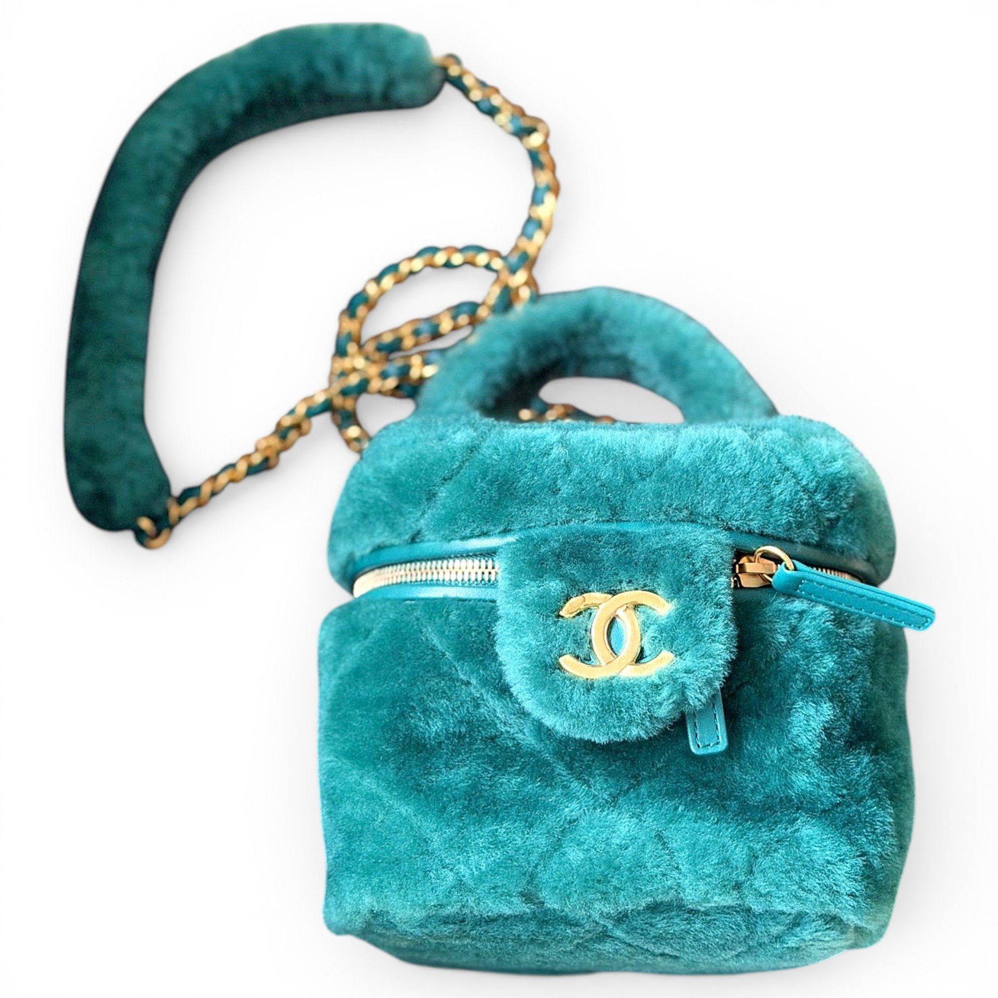 Vanity leather handbag