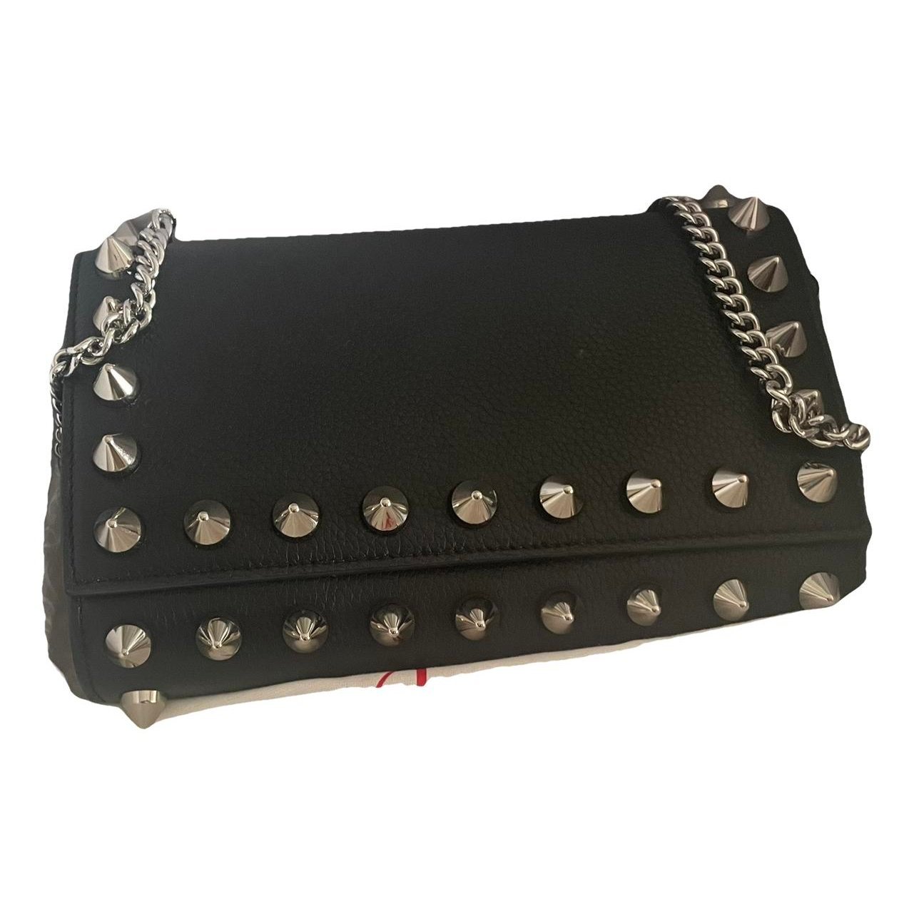 Leather clutch bag