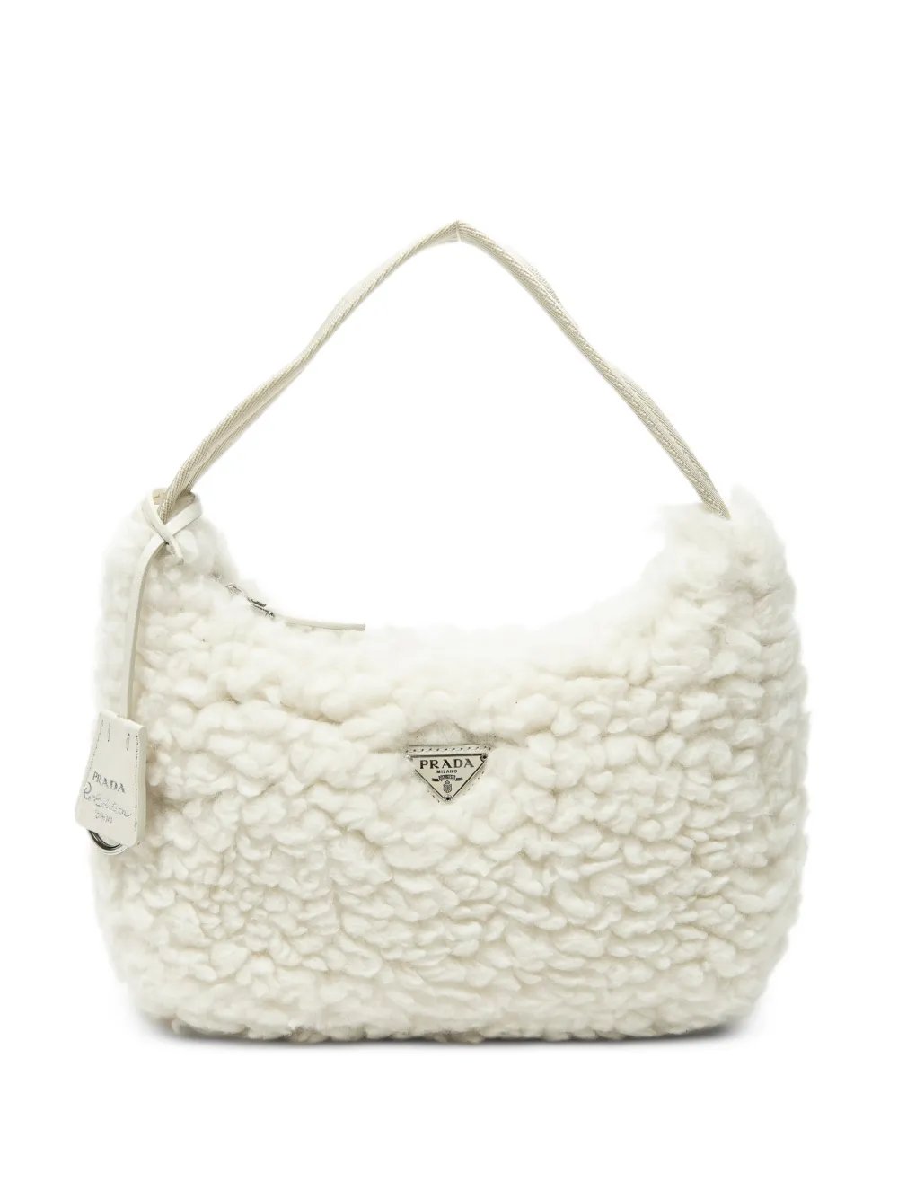 mini Re-Edition 2000 shearling shoulder bag