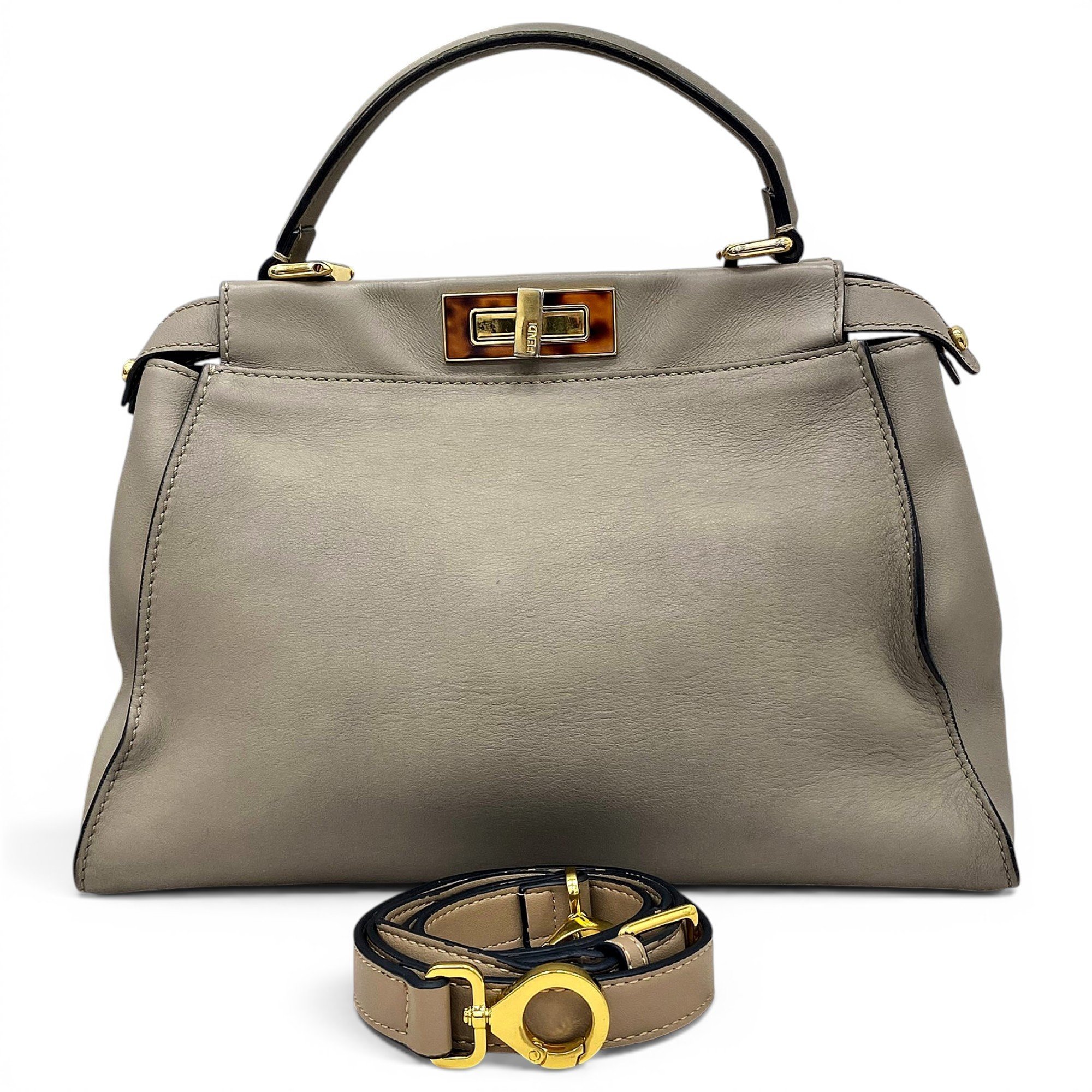 Peekaboo leather handbag