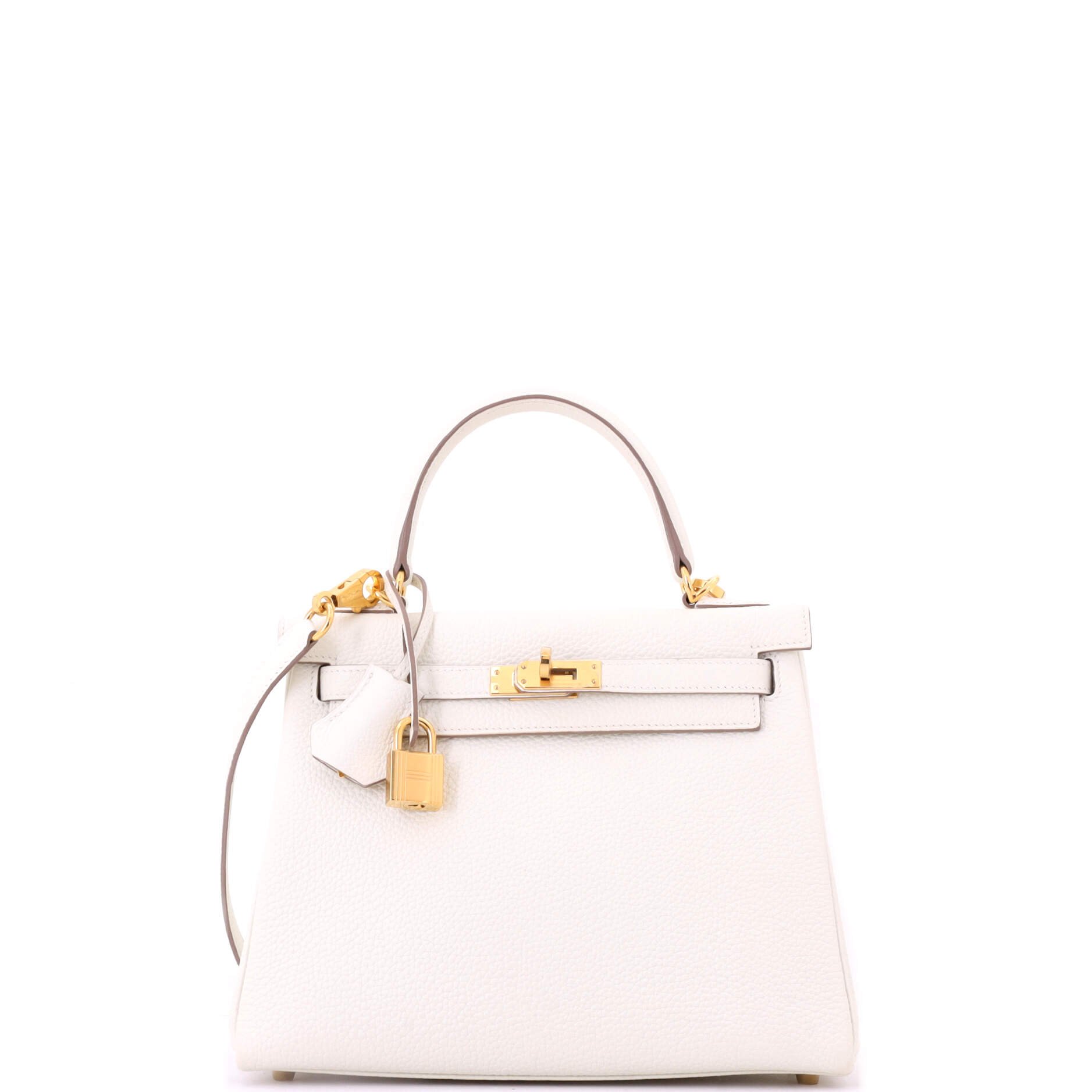 Kelly Handbag Light Togo with Gold Hardware 25