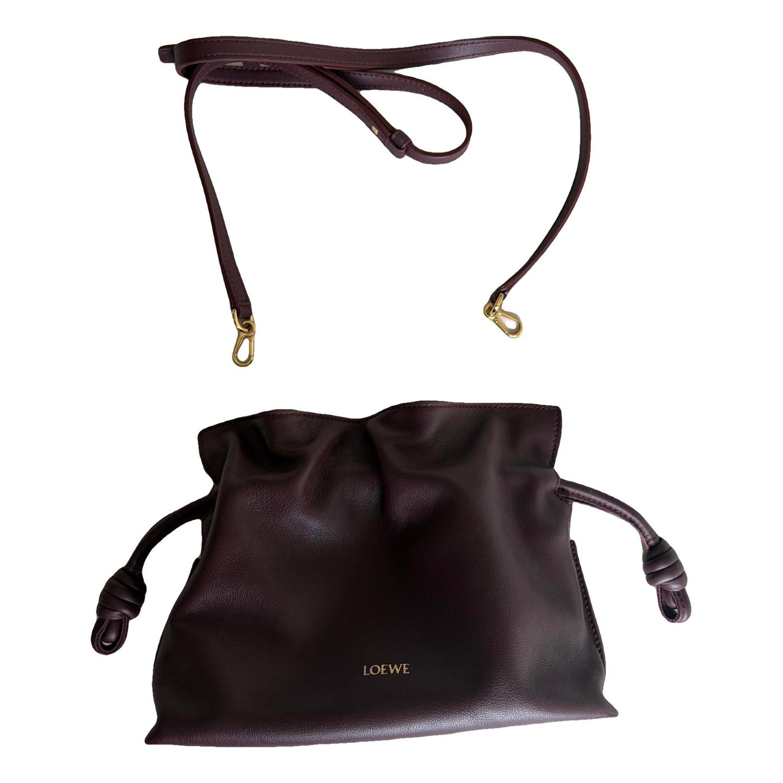 Leather clutch bag