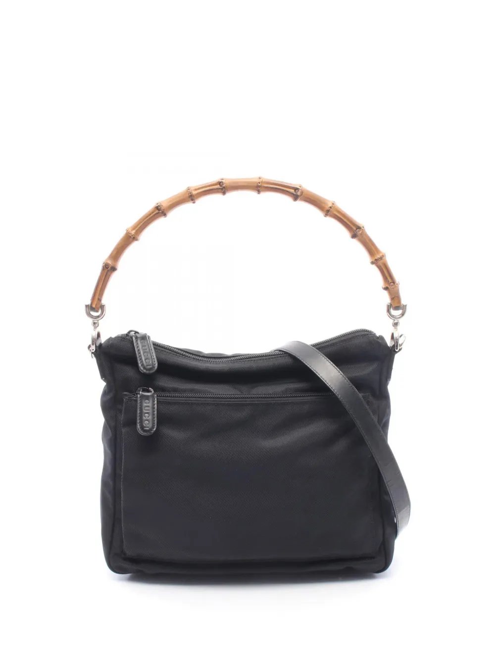 20th Century Canvas Bamboo satchel