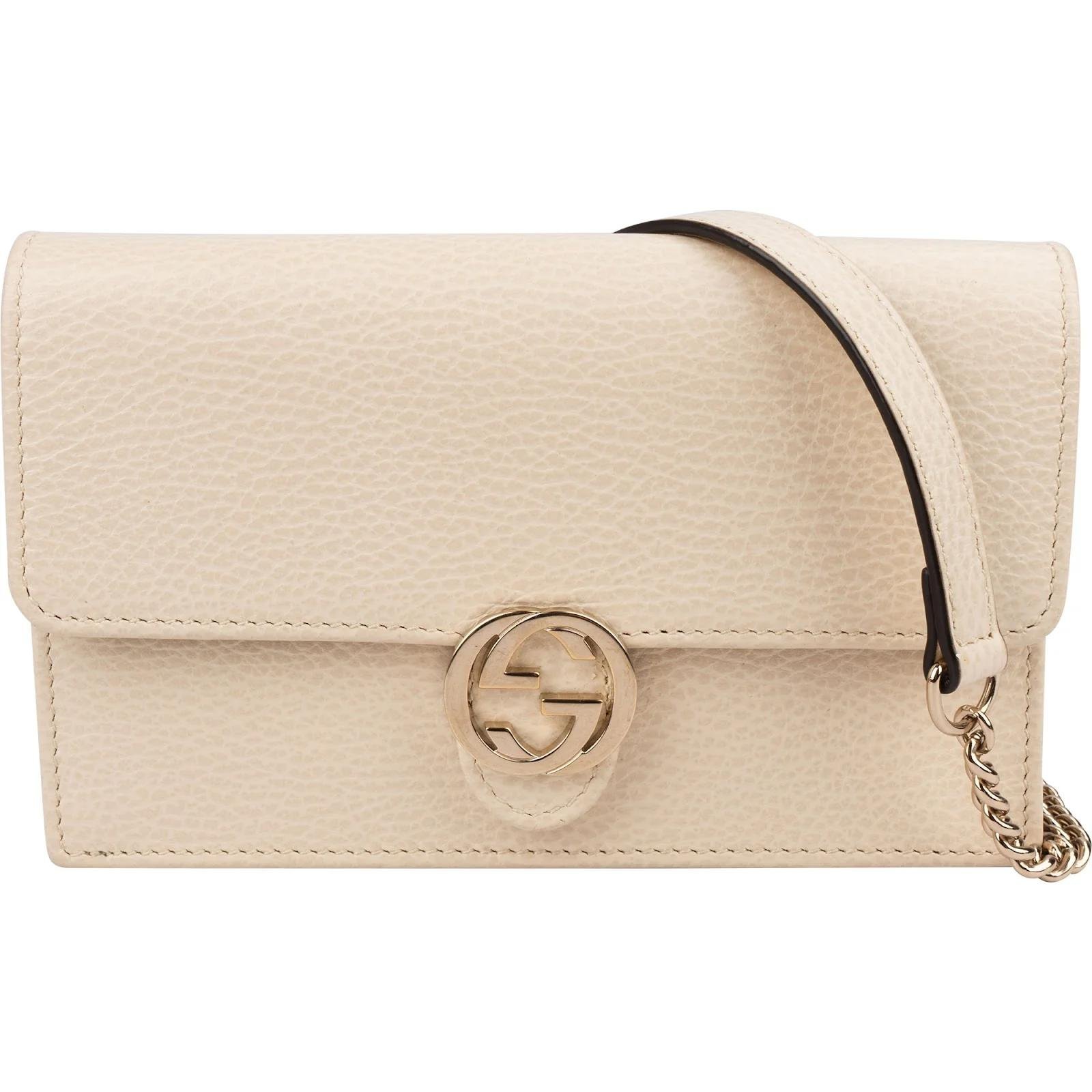 Interlocking leather crossbody bag