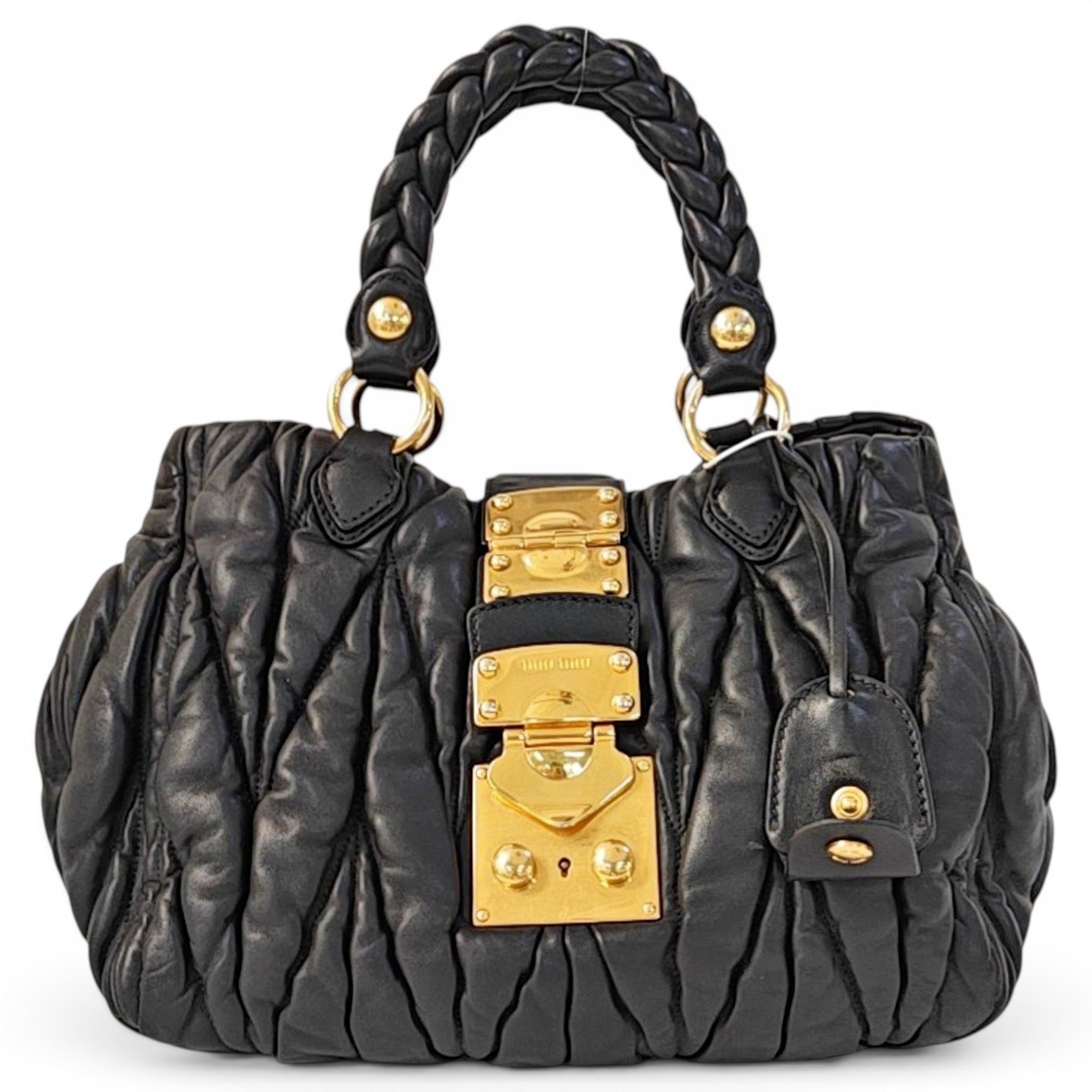 Matelassé leather handbag