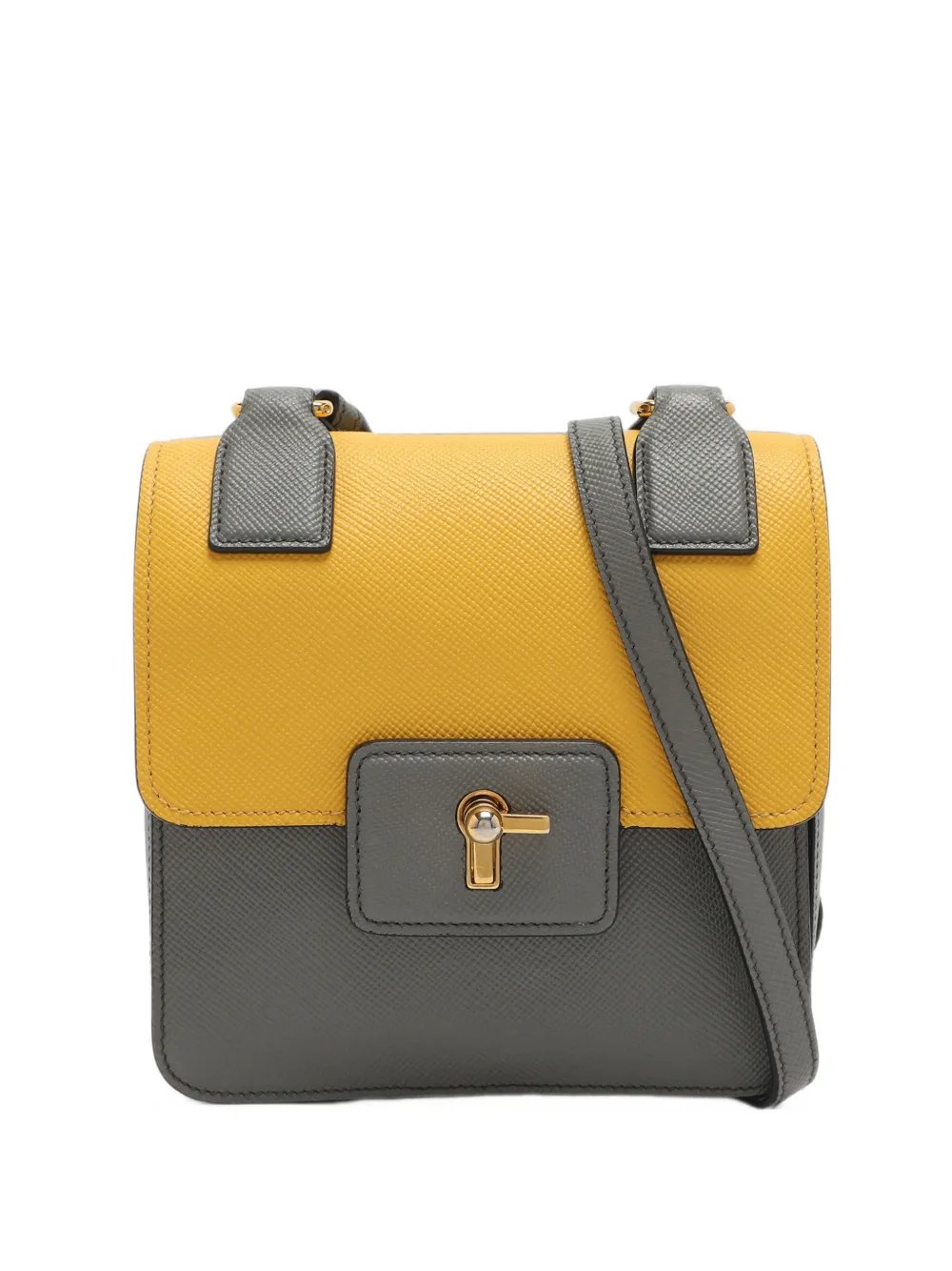 Saffiano turn-lock mini bag