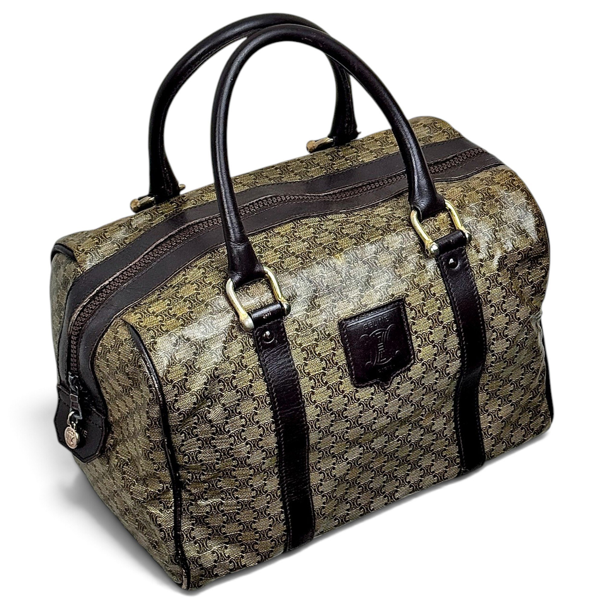 Leather bowling bag