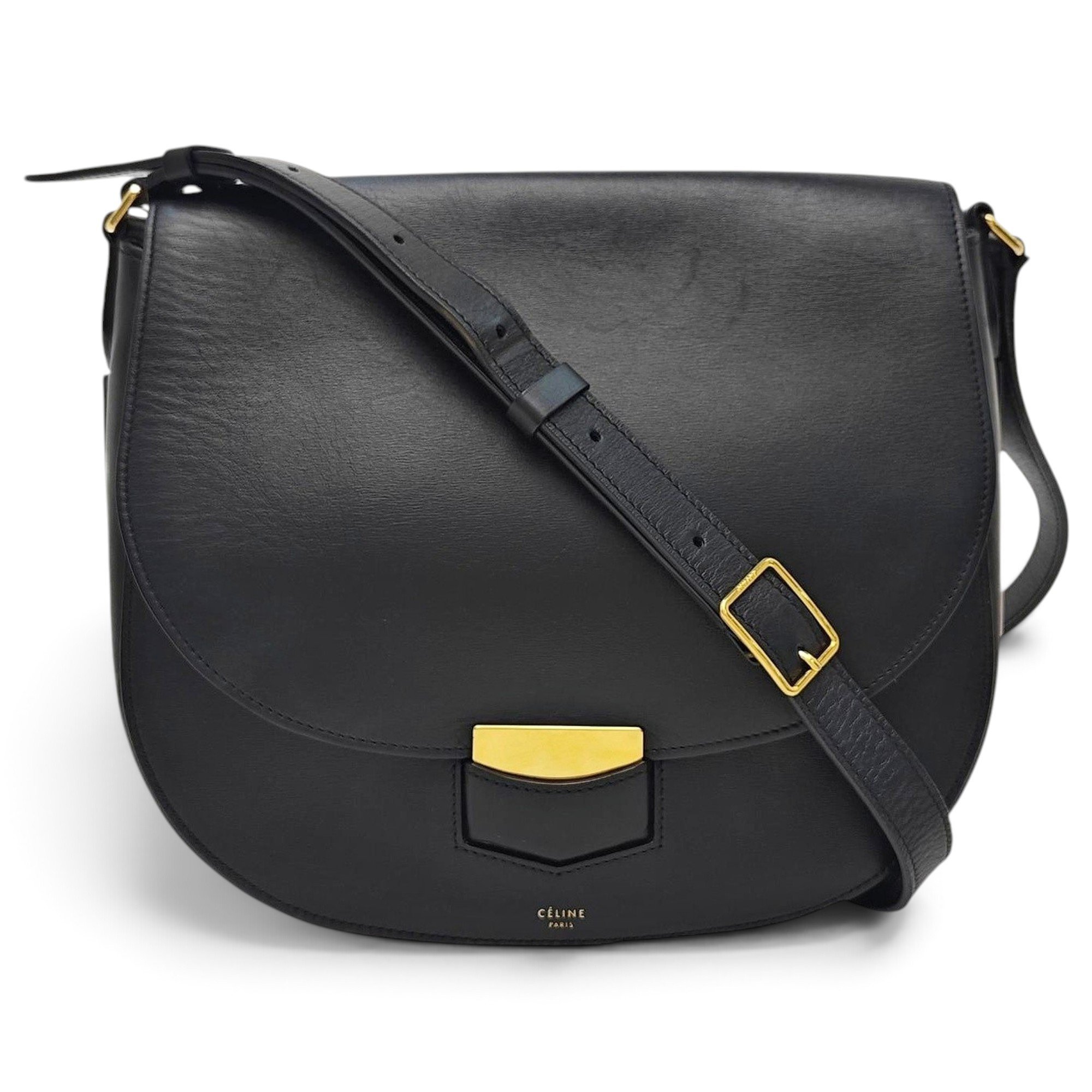 Trotteur leather handbag