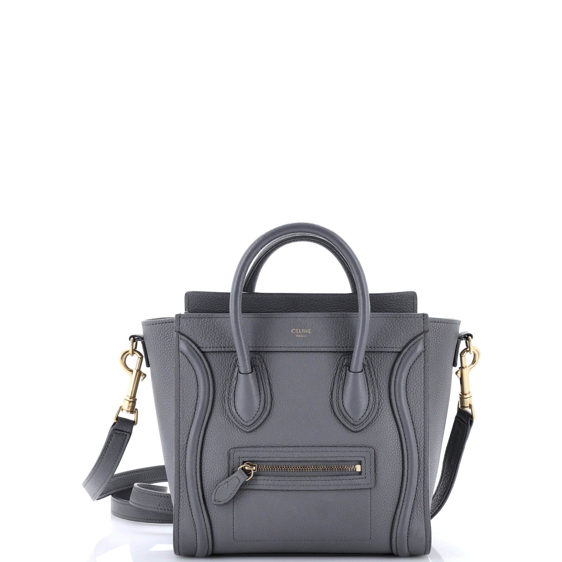 Luggage Bag Grainy Leather Nano