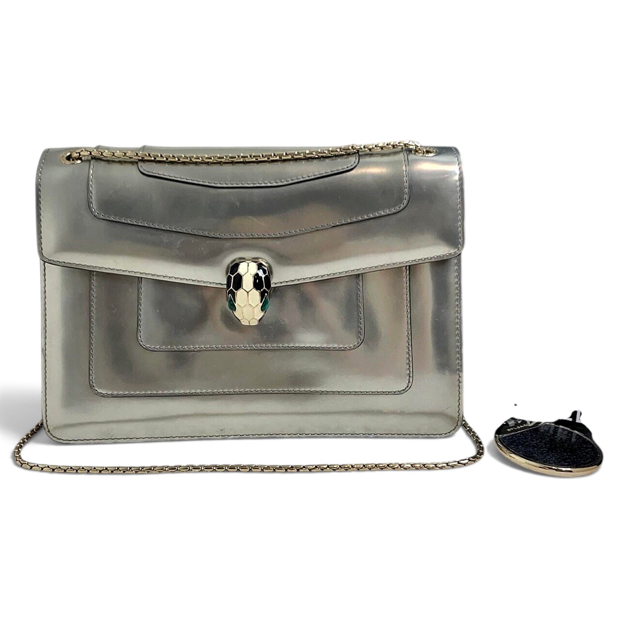 Serpenti leather handbag