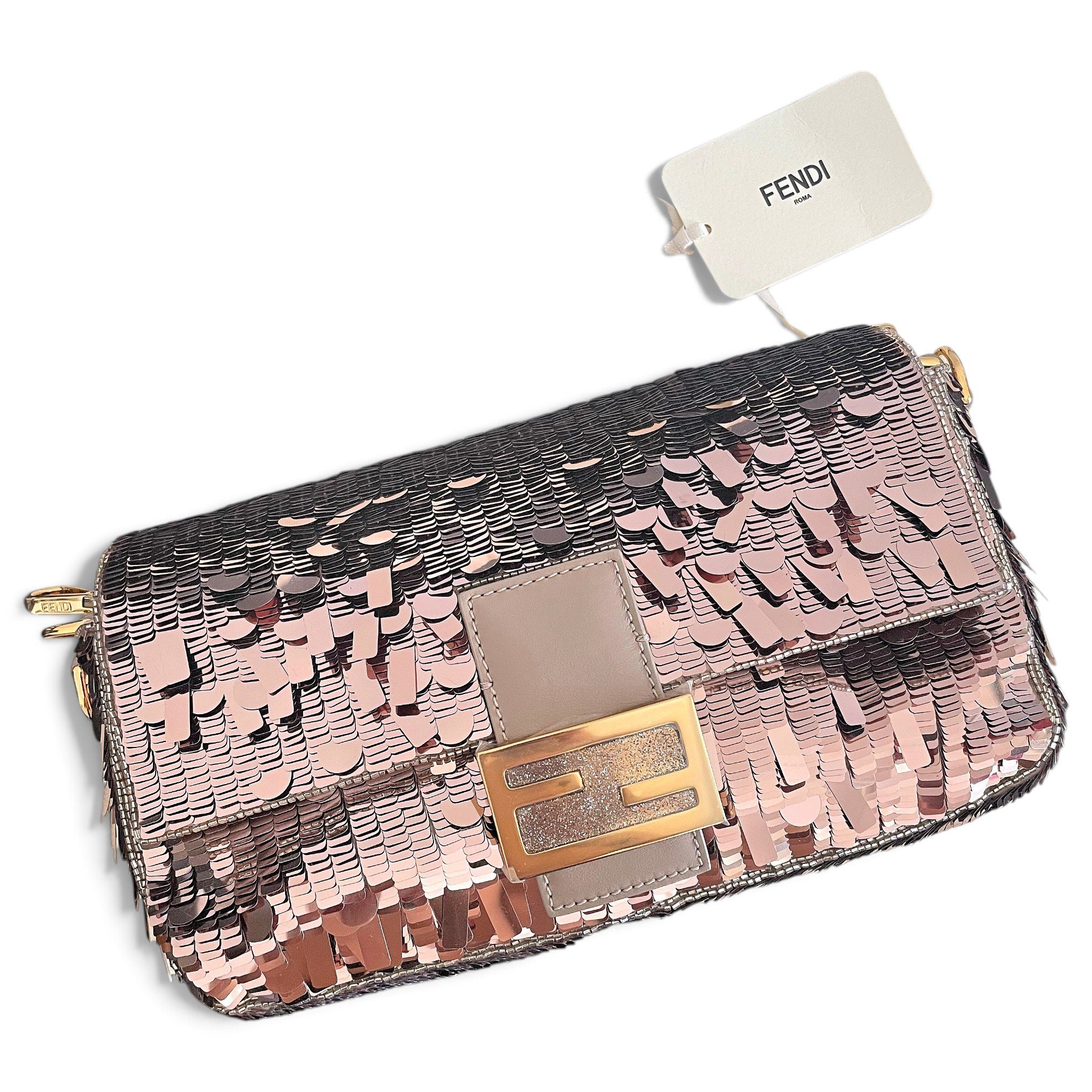 Baguette glitter handbag