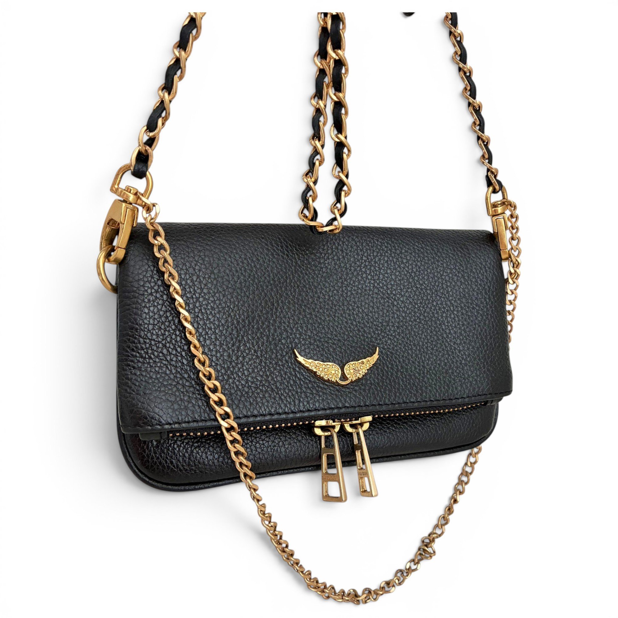 Rock leather crossbody bag