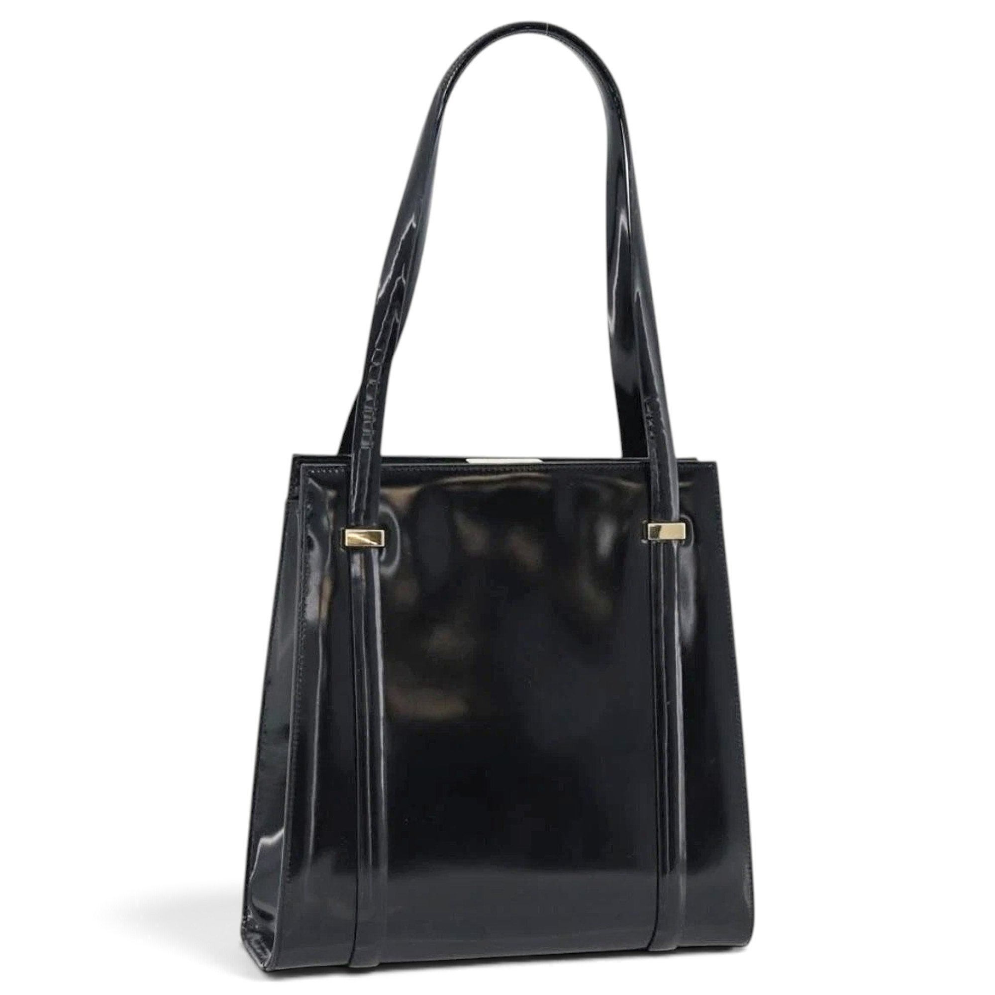 Patent leather tote