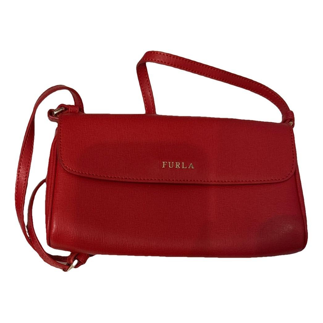 Leather clutch bag
