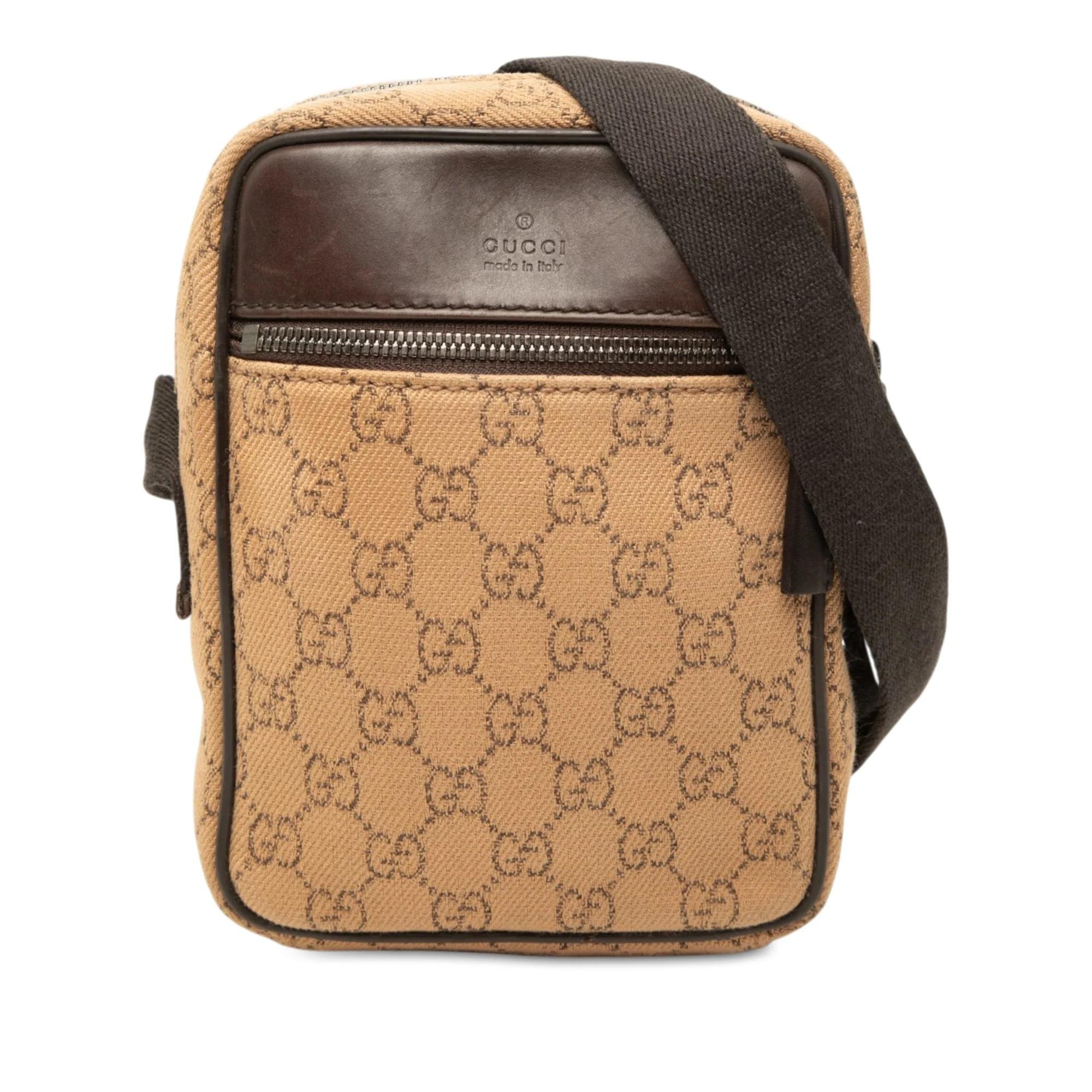 Gucci B leather crossbody bag