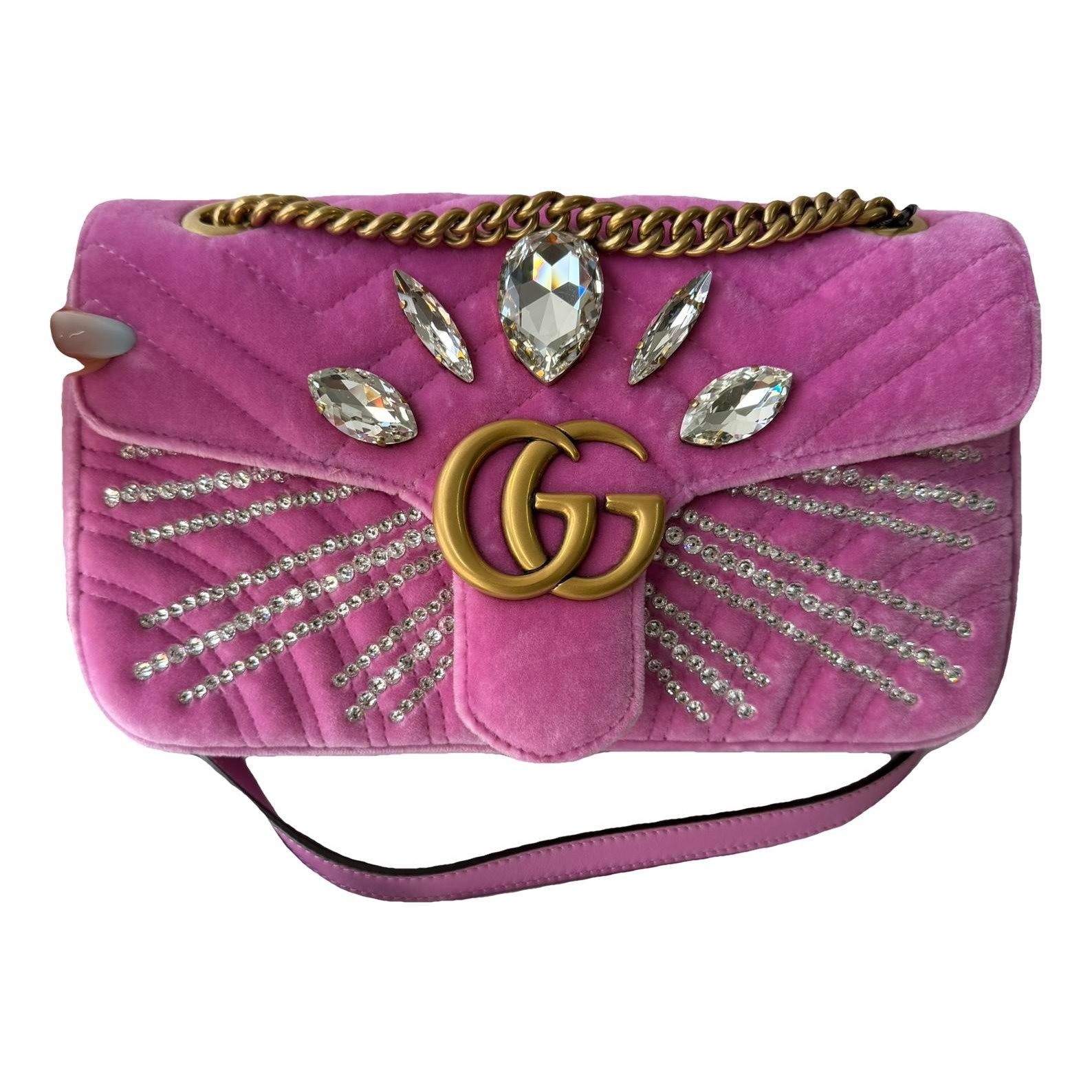 GG Marmont Chain Flap velvet handbag