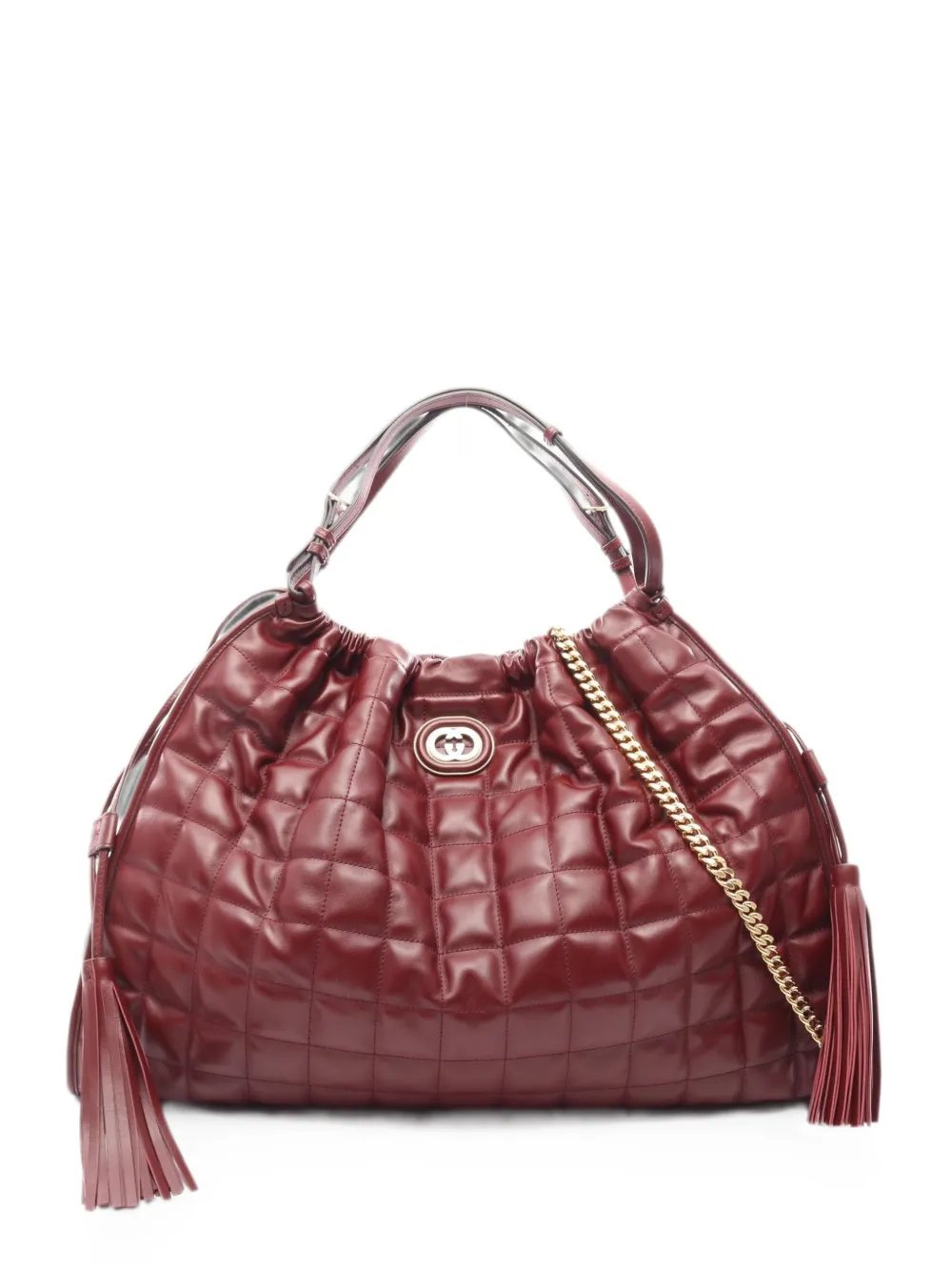 Deco quilted leather tote bag