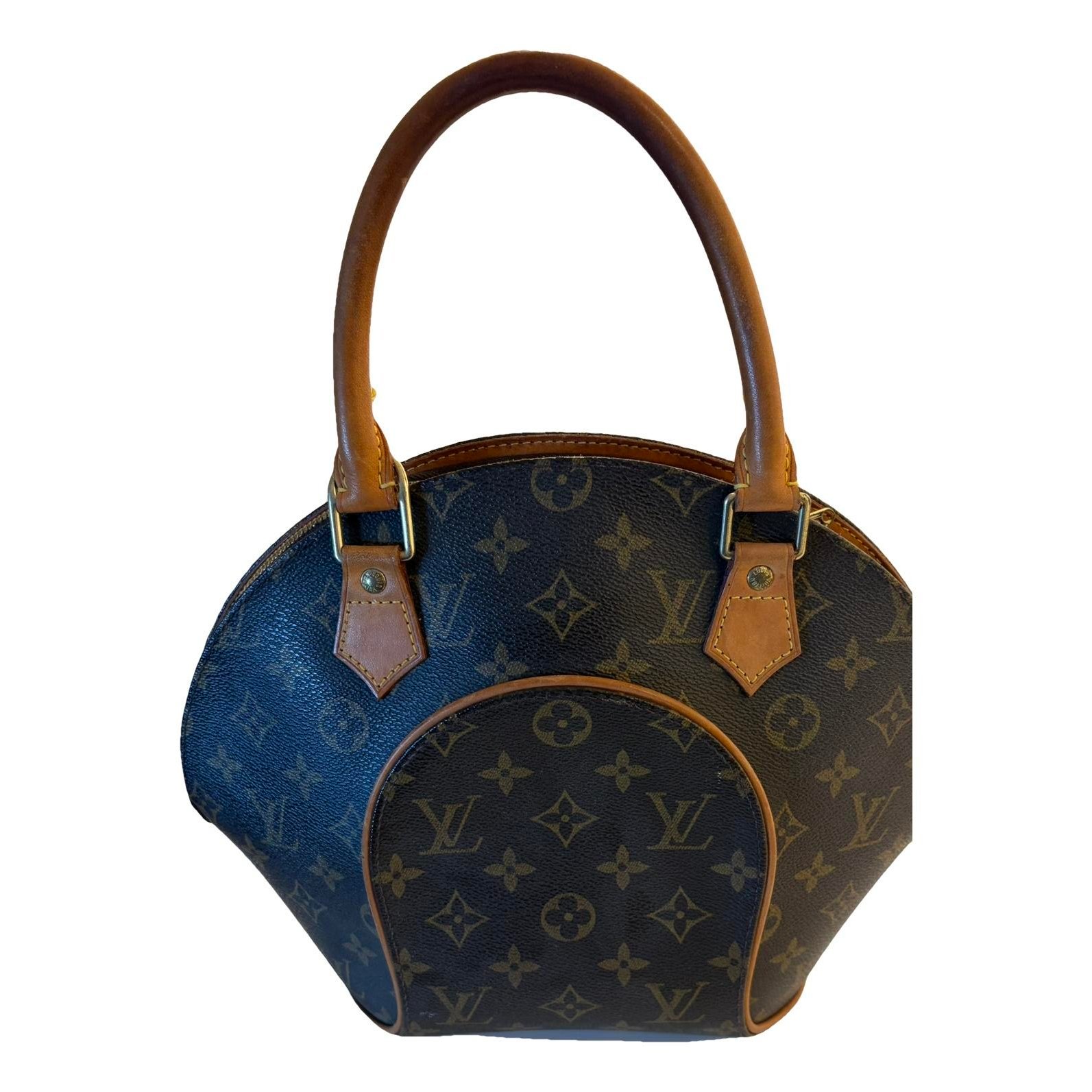Ellipse leather handbag