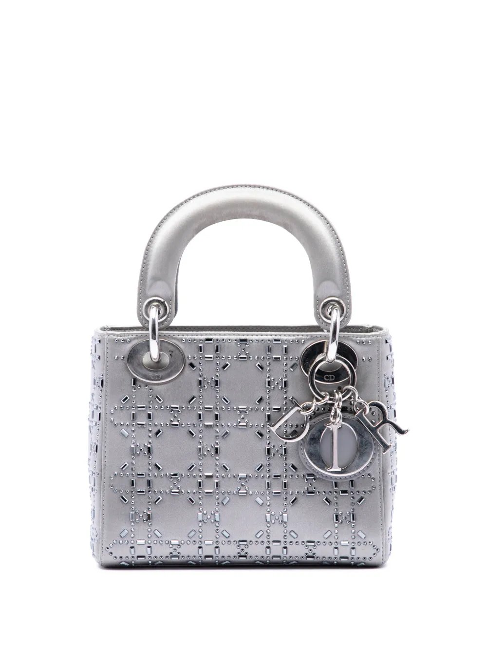 2016 Mini Satin Cannage Crystal Embellished Lady Dior satchel