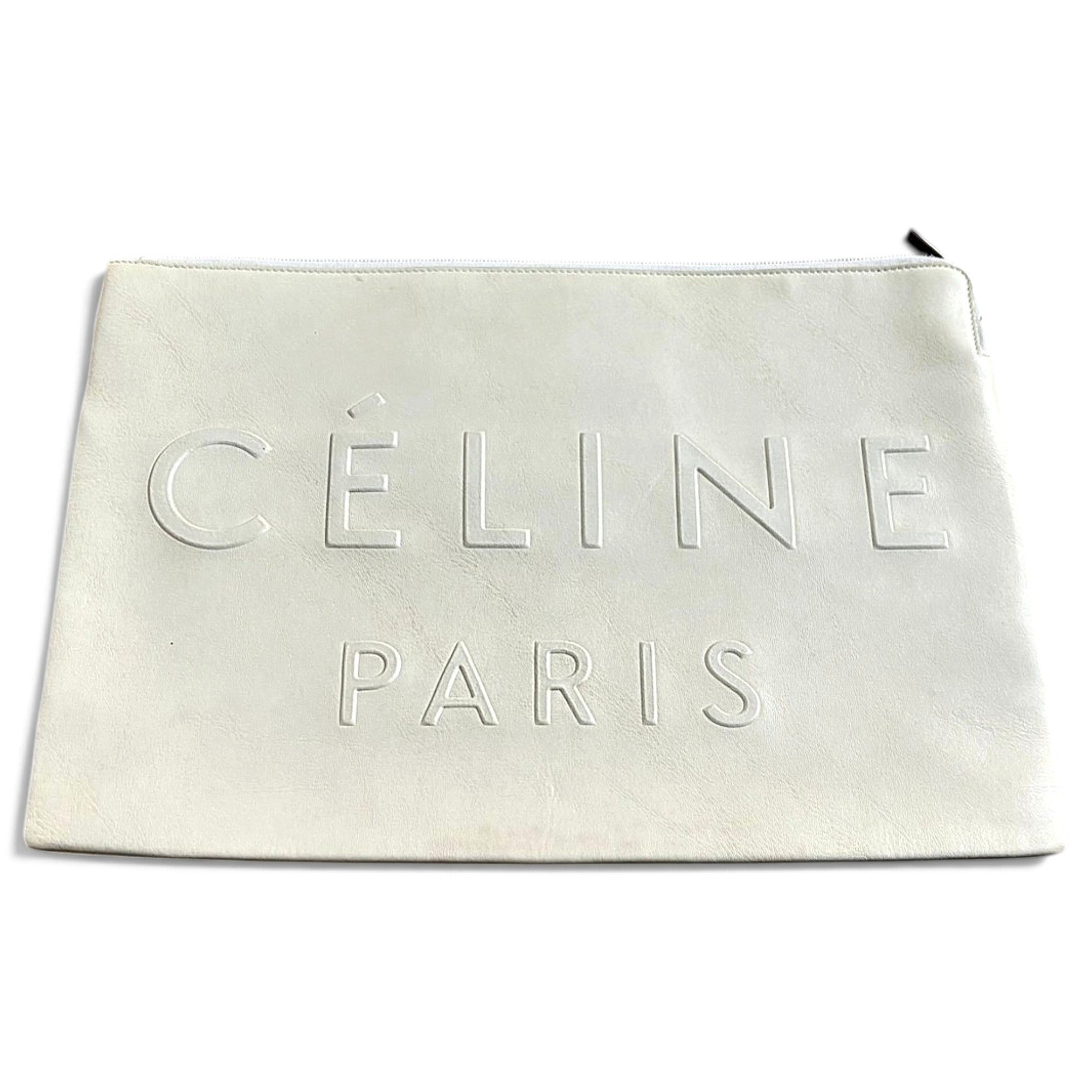 Leather clutch bag